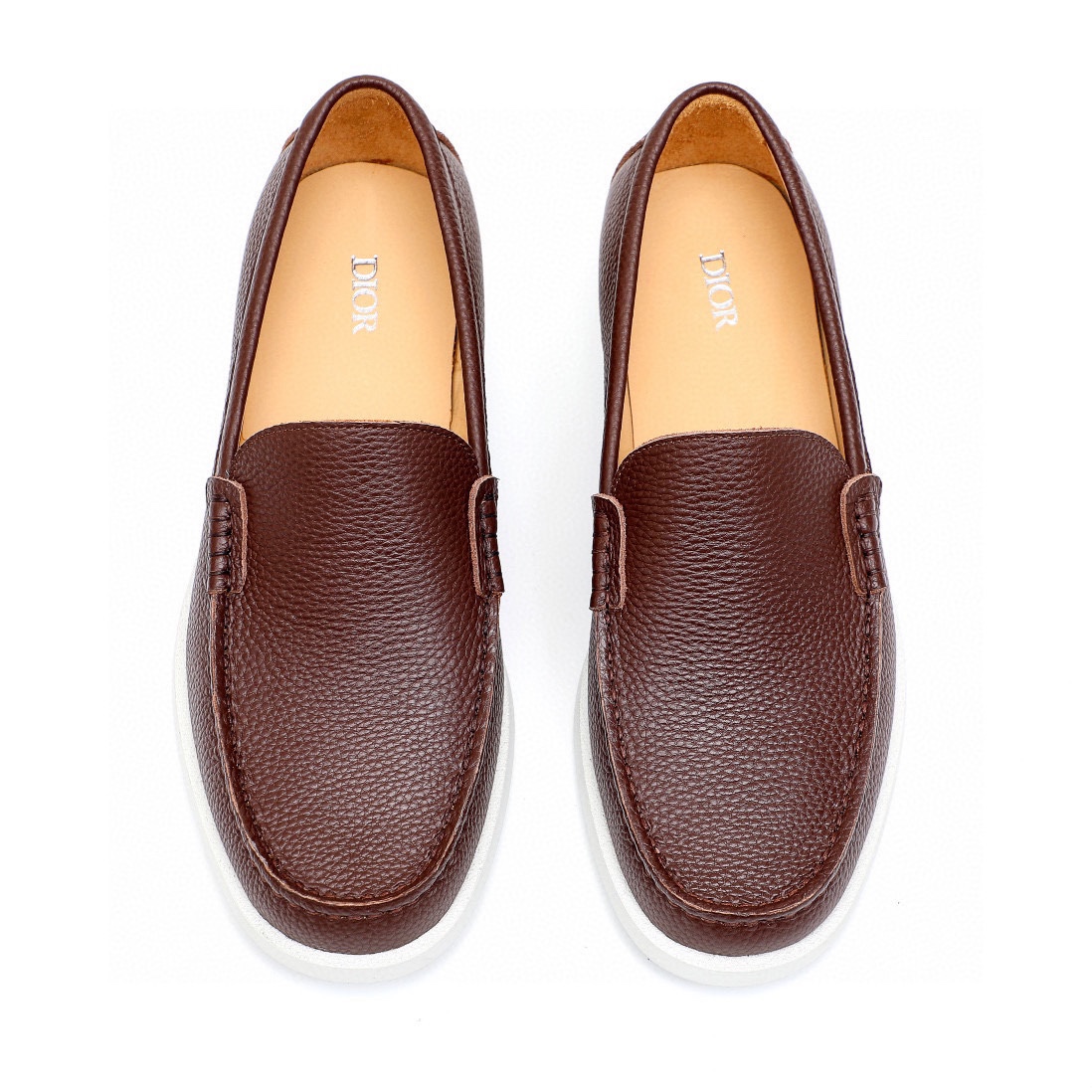 Dior Brown Leather Loafers for Men,Italian Calfskin,Rubber Sole,Size 38-44 6 i1744520399 214 4