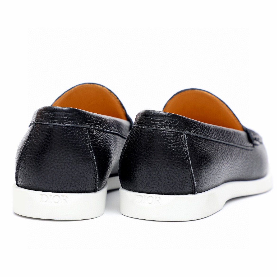 Dior Men's Black Leather Loafers With White Rubber Sole, Sizes 38-44 9 i1744520479 6360 7