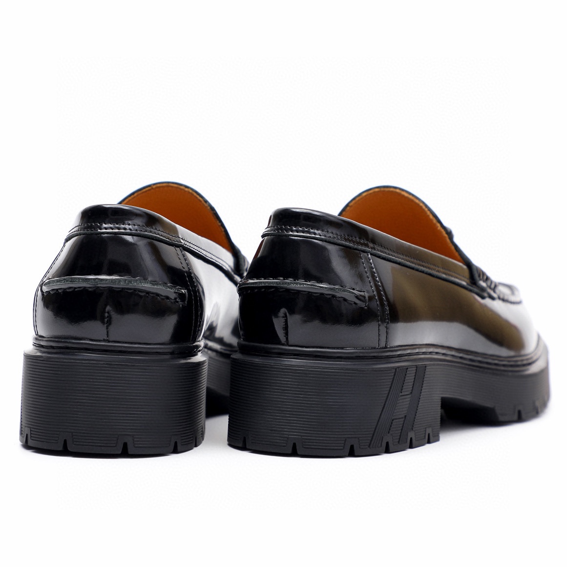 Hermès Men's Black Leather Mocassin Loafers with Golden Buckle Detail 9 i1744521367 8504 7
