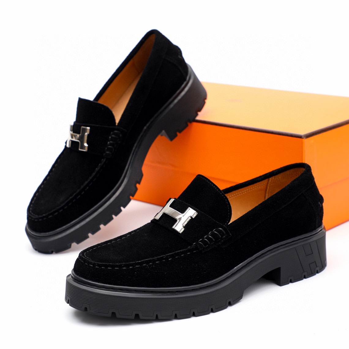 Elegant Black Suede Loafers with Silver Buckle, sizes 39-44, Comfortable and Stylish 3 i1744521471 2877 1