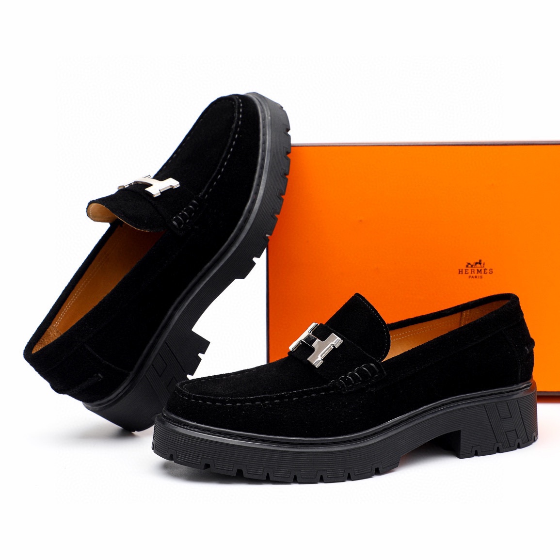 Elegant Black Suede Loafers with Silver Buckle, sizes 39-44, Comfortable and Stylish 4 i1744521471 7358 2