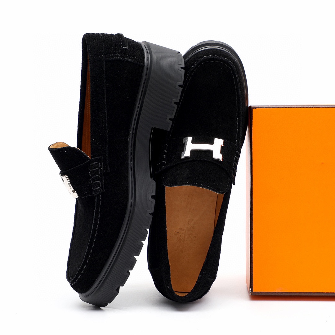 Elegant Black Suede Loafers with Silver Buckle, sizes 39-44, Comfortable and Stylish 8 i1744521471 8071 6