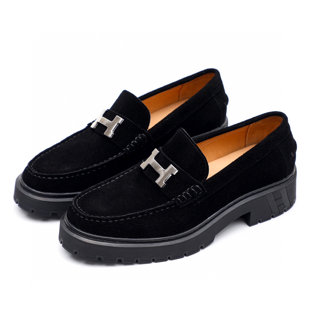 Elegant Black Suede Loafers with Silver Buckle, sizes 39-44, Comfortable and Stylish 5 i1744521471 9163 3