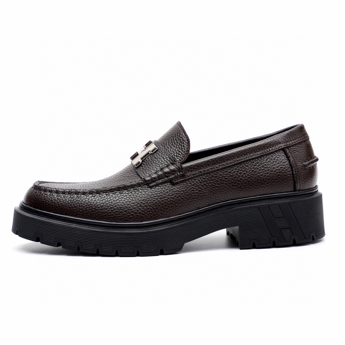 Hermes Mocassin Shoes with Leather Upper and Gancio Buckle, Brown, Size 39-44 7 i1744521504 6568 5
