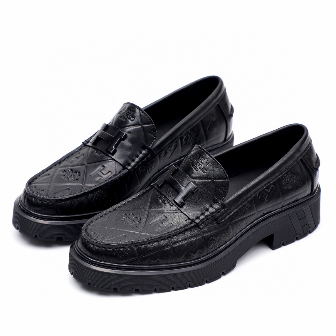 Hermes Men's Mocassin Shoes Premium Leather Loafers with Gancio Detail 5 i1744521614 8301 3