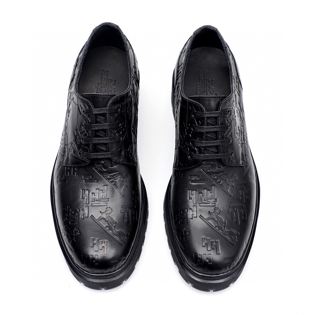 Elegant Hermes Men's Black Leather Lace-Up Dress Shoes - Size 39-44 6 i1744521656 4908 4