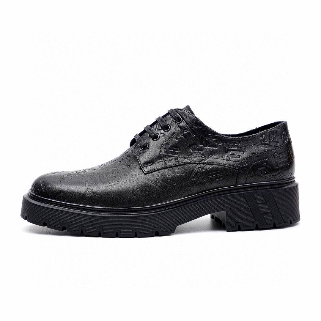 Elegant Hermes Men's Black Leather Lace-Up Dress Shoes - Size 39-44 7 i1744521656 8278 5