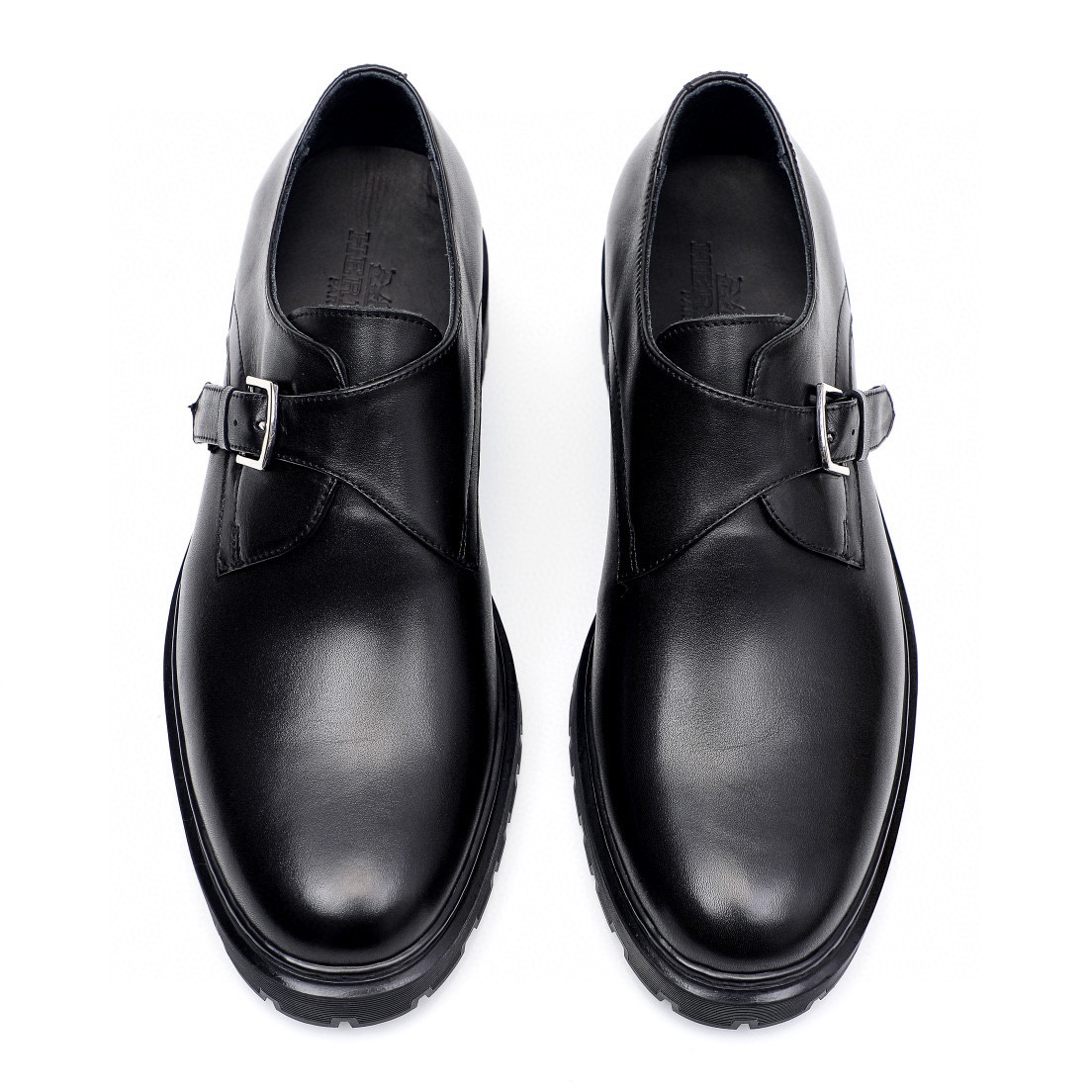 Hermes Men's Black Leather Monoclès Loafers Buckle Shoes 6 i1744521697 4455 4