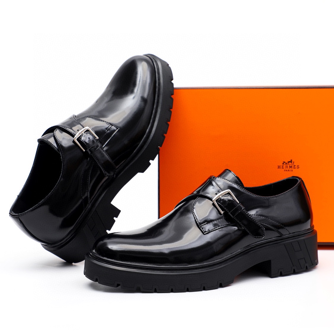 Luxury Leather Buckle Moccasins,Men's Dress Shoes Size 39-44,Made in Italy 4 i1744521733 7435 2