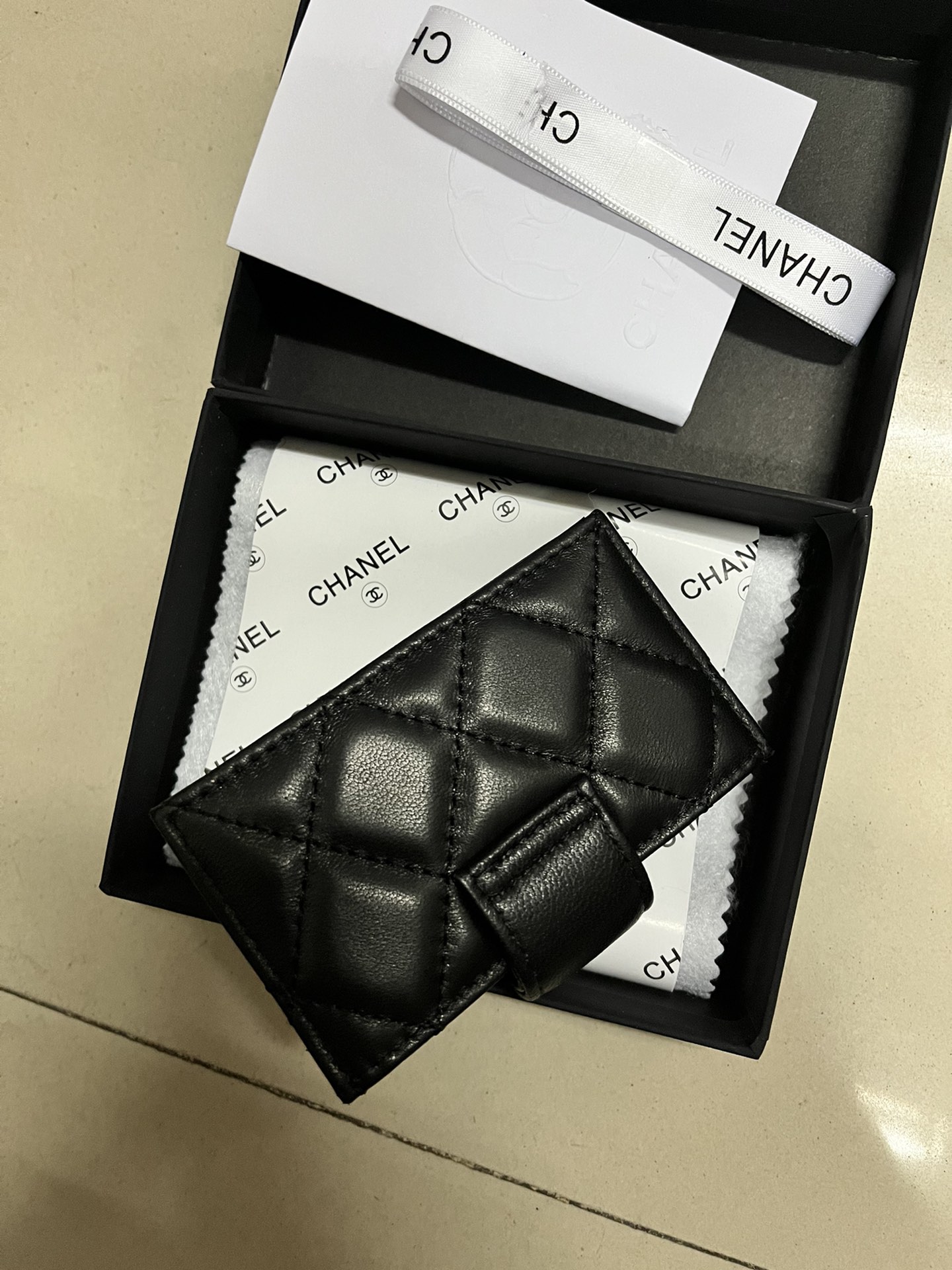 HANEL 小香風琴デザインカードケース 全皮仕様