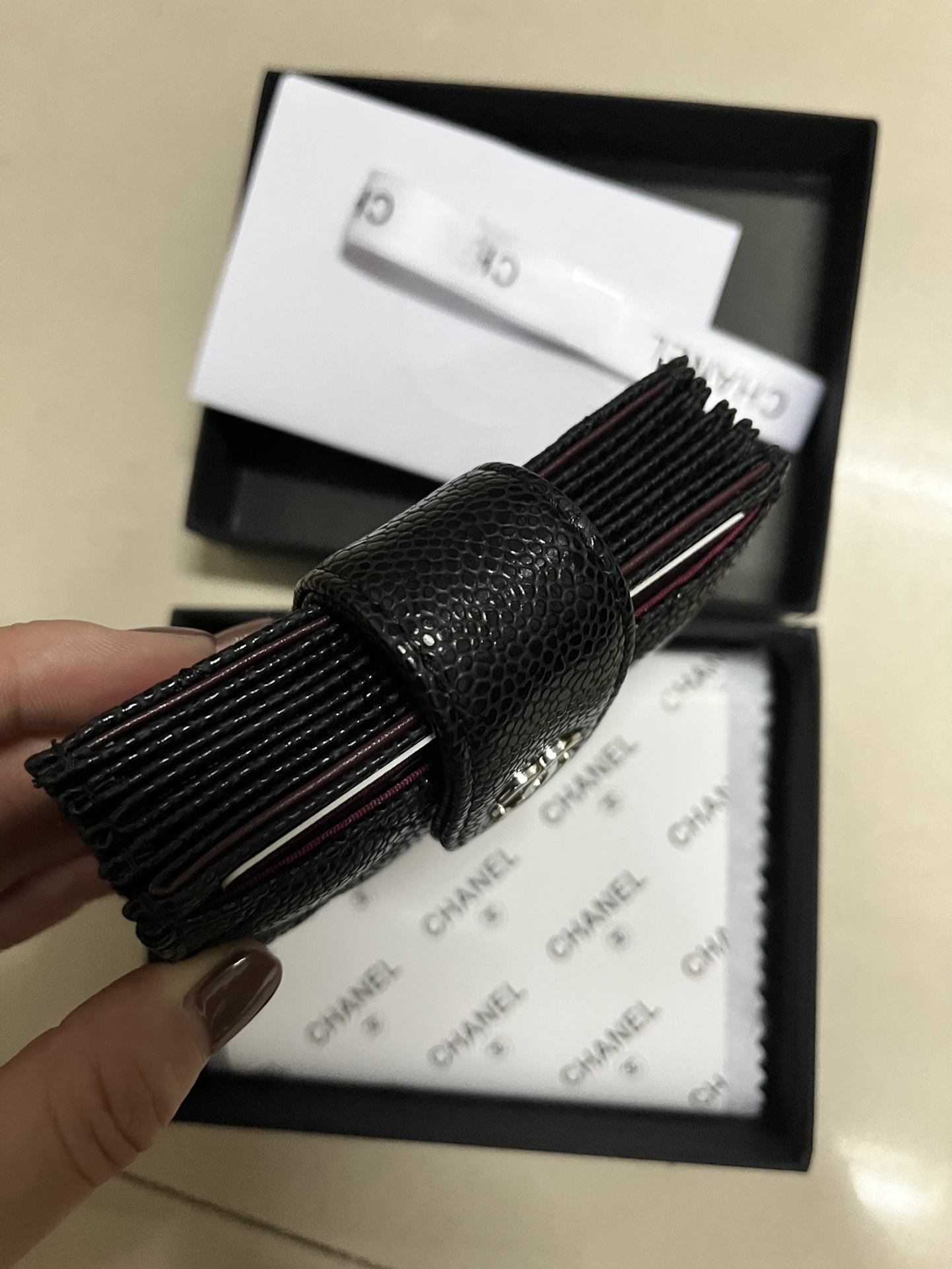 HANEL 小香風琴カードケース 全皮仕様で使いやすさ抜群