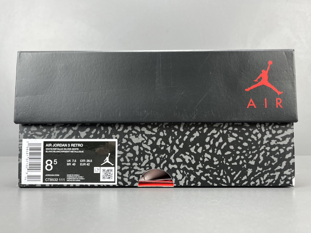 
【东莞产 AJ3】Jordan Air Jordan 3 Retro Silver Anniversa