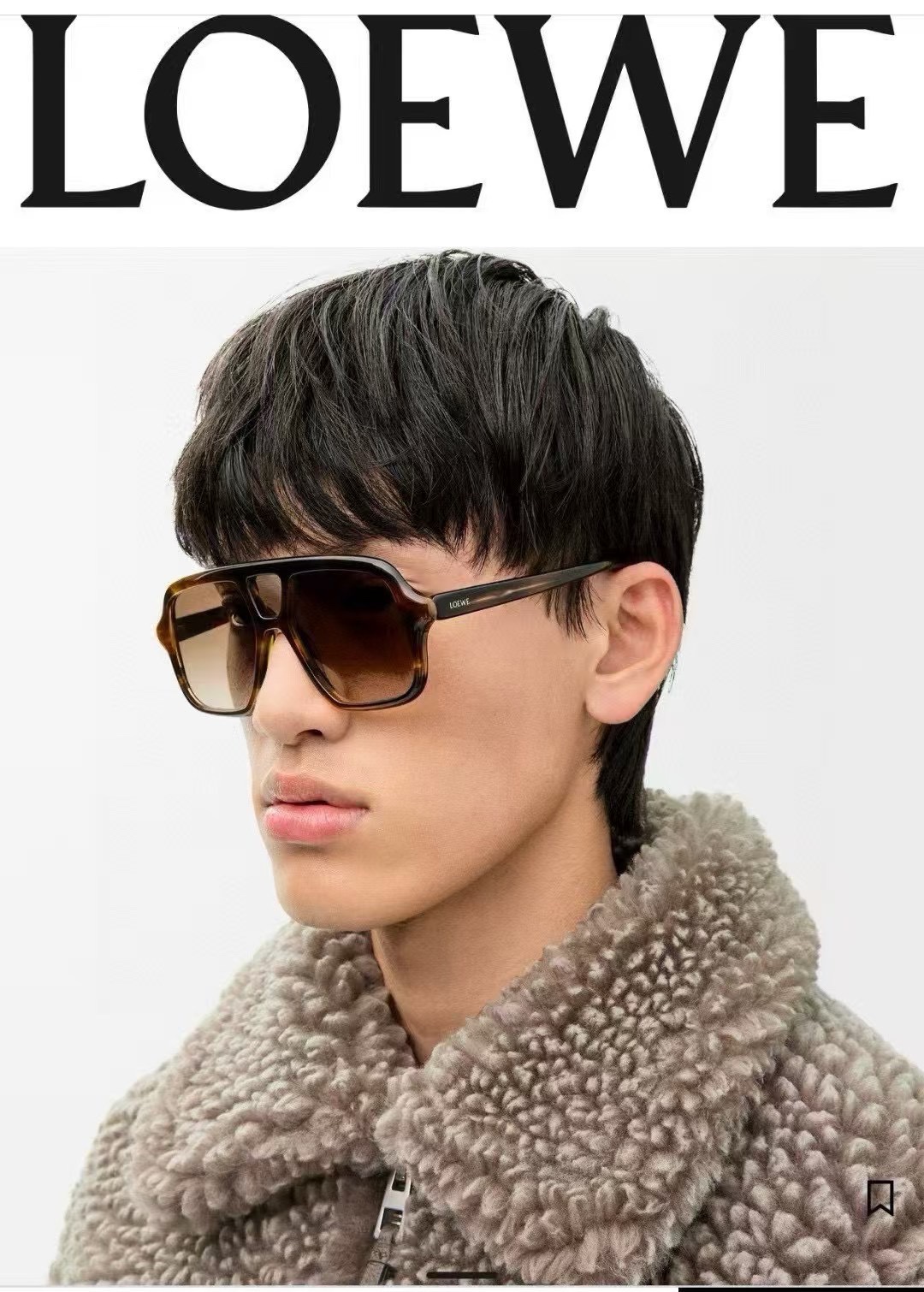  
‼️ 模特图 LOEW*
飞行员太阳镜。
MODEL：LW40161U
SIZE：54口17-140