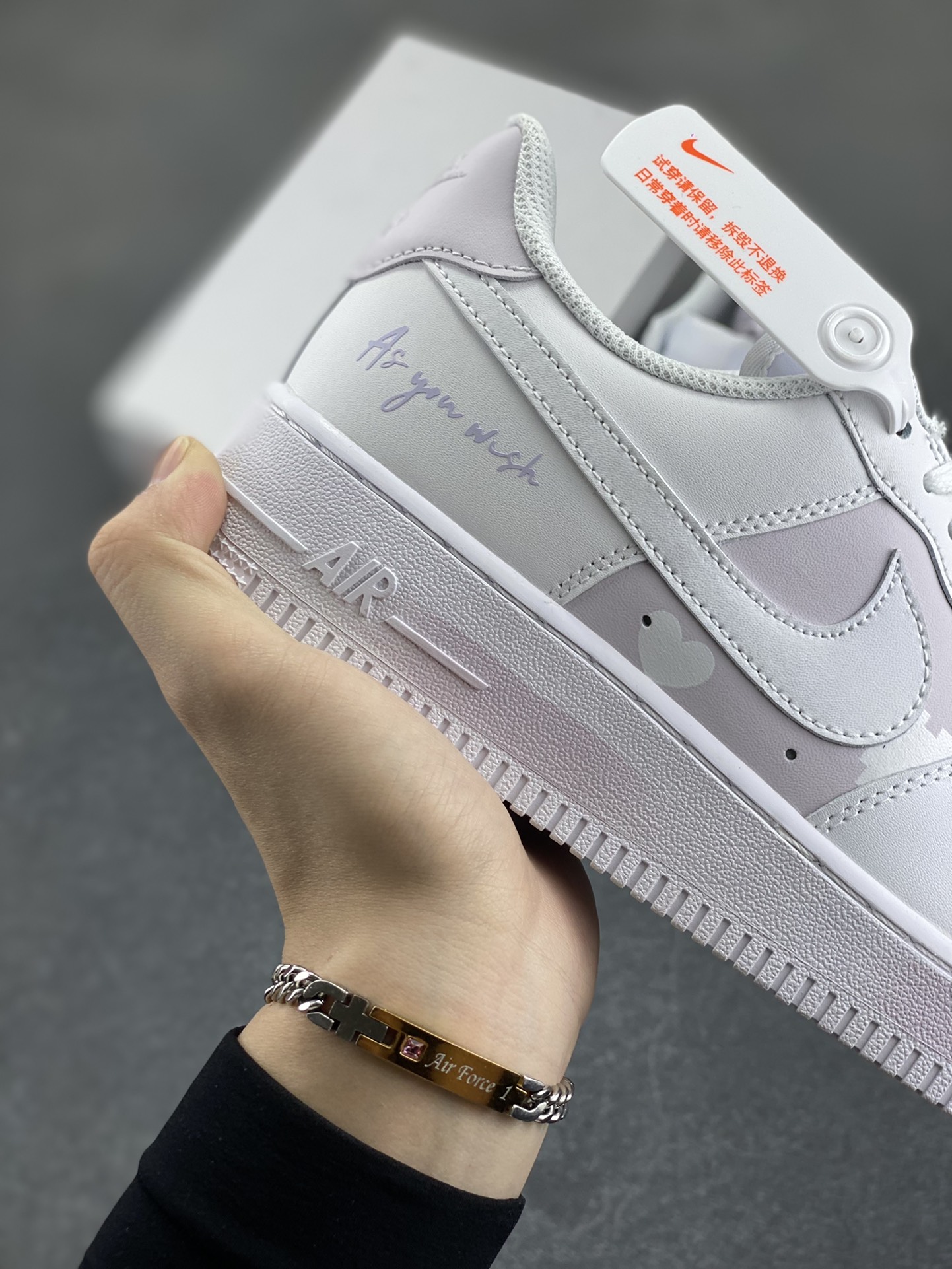 图片[6]-Nike Air Force 1 Low’07 A8系列 白粉紫 喷绘 空军一号低帮休闲板鞋 定制皮料 原厂3D打印 定制鞋盒 原楦原纸板 纯正空军版型 内置全掌气垫 货号：CW2288-111 尺码：36 36.5 37.5 38 38.5 39 40 40.5 41 42 42.5 43 44 44.5 45-选品中心