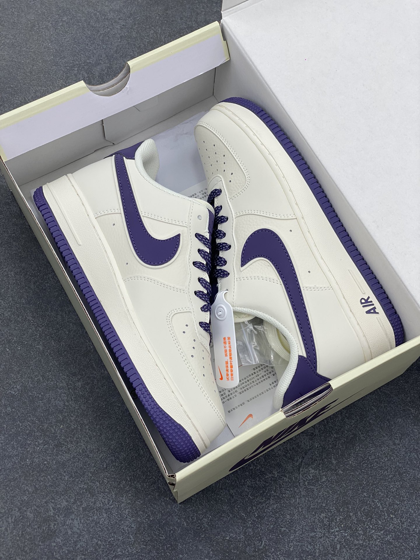 图片[9]-Nike Air Force 1 Low \’07 米紫勾 满天星低帮空军一号休闲板鞋 客供高亮3m反光 定制头成皮料 定制鞋盒 原楦原纸板 纯正版型 内置全掌气垫 货号：GL6835-015 尺码：36 36.5 37.5 38 38.5 39 40 40.5 41 42 42.5 43 44 44.5 45-选品中心