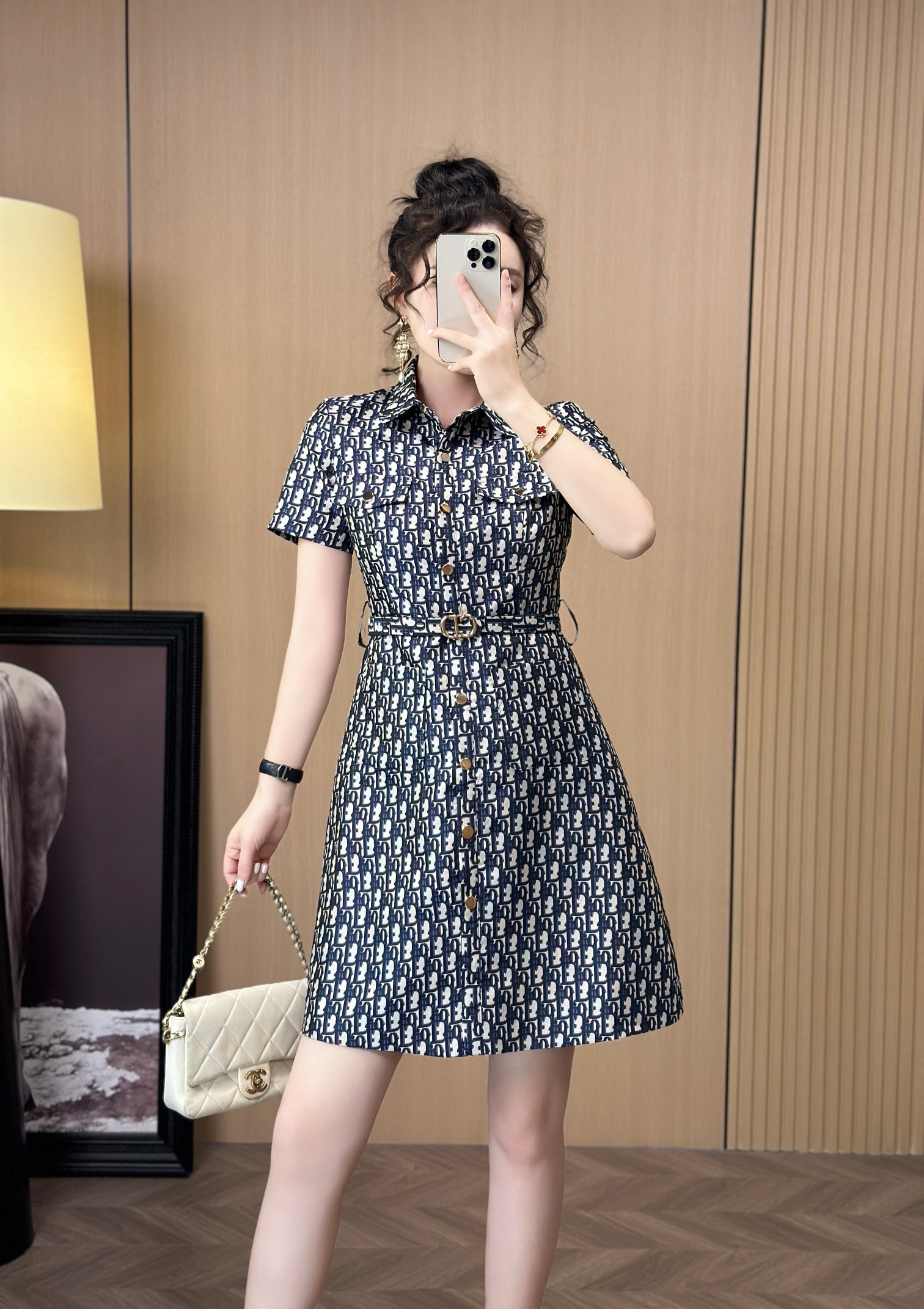 Elegant Designer Inspired Dress with Belt, Stylish and Comfortable Fit