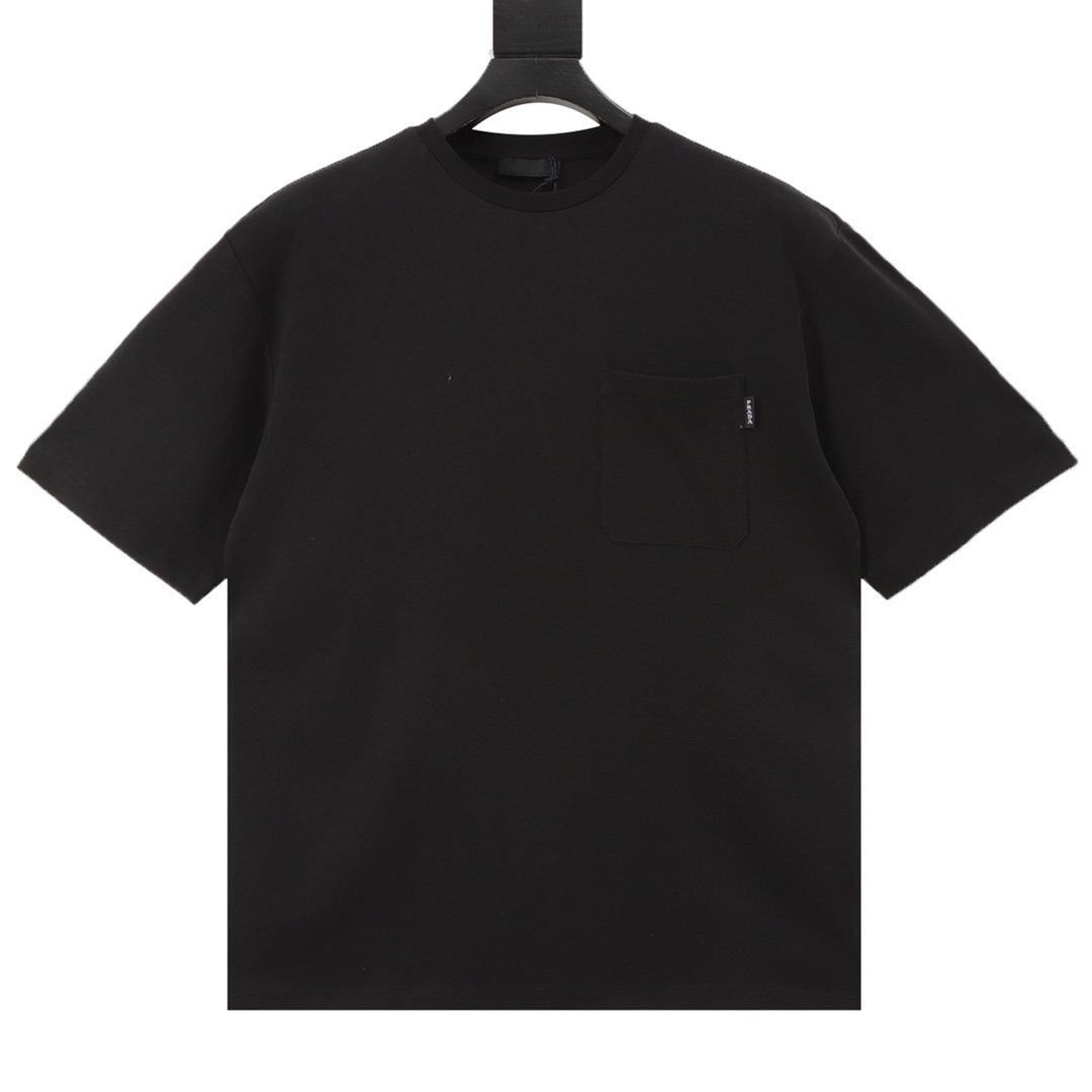 Camiseta PRADA PRD de manga corta con bolsillo con etiqueta. Personalizado mercerizado hidrógeno y oxígeno amoniaco líq…