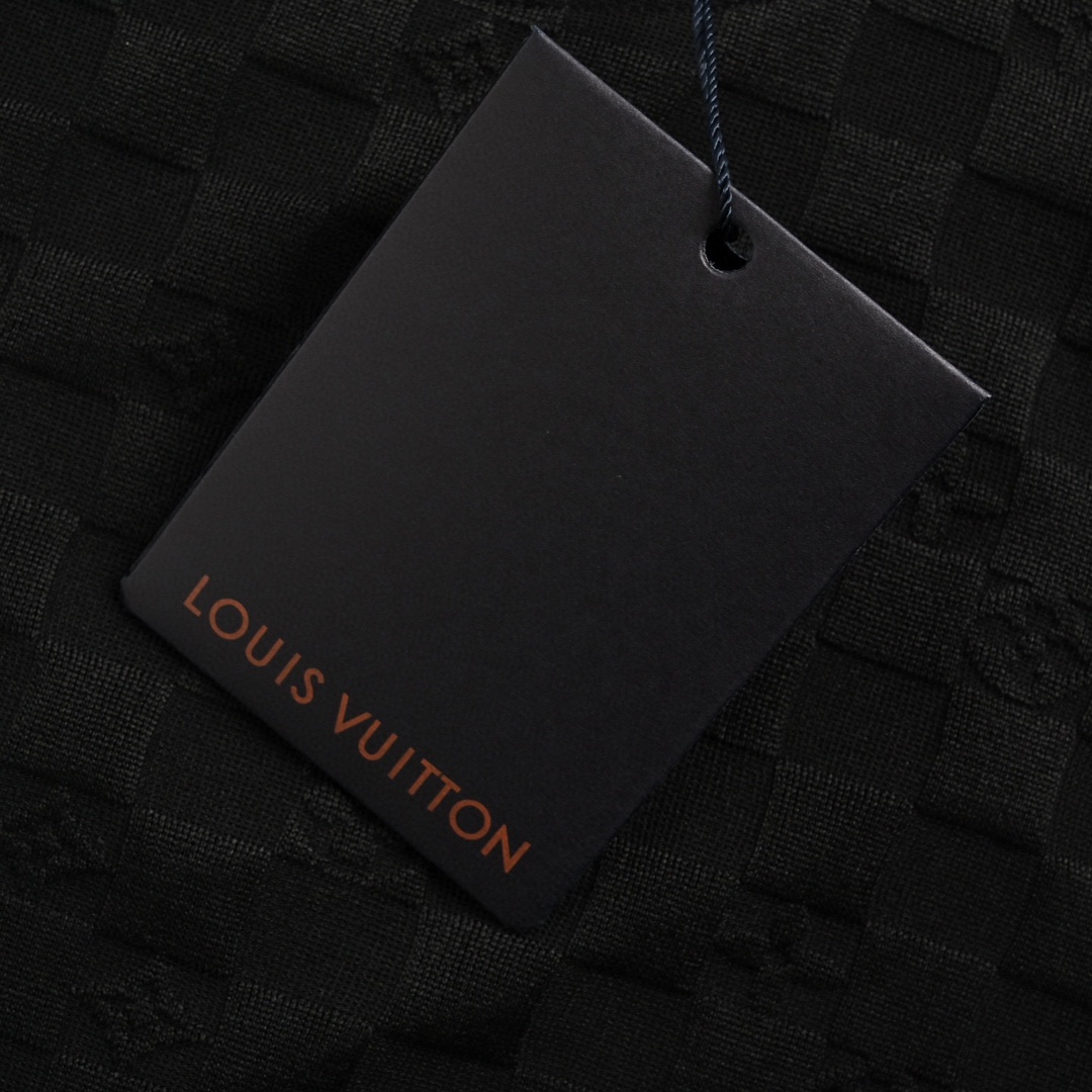 路易威登/Louis Vuitton 夏季新款 棋盘格提花圆领短袖T恤