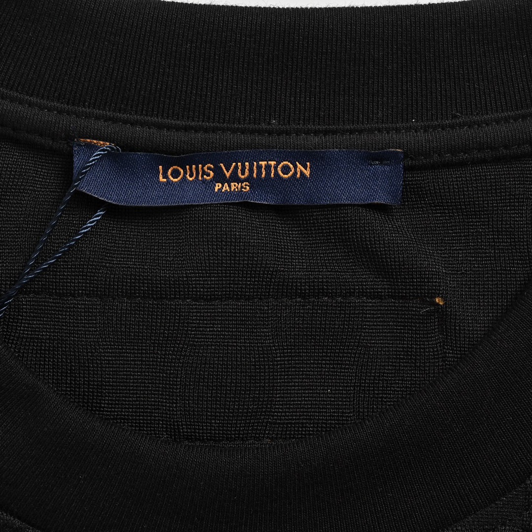 路易威登/Louis Vuitton 夏季新款 棋盘格提花圆领短袖T恤