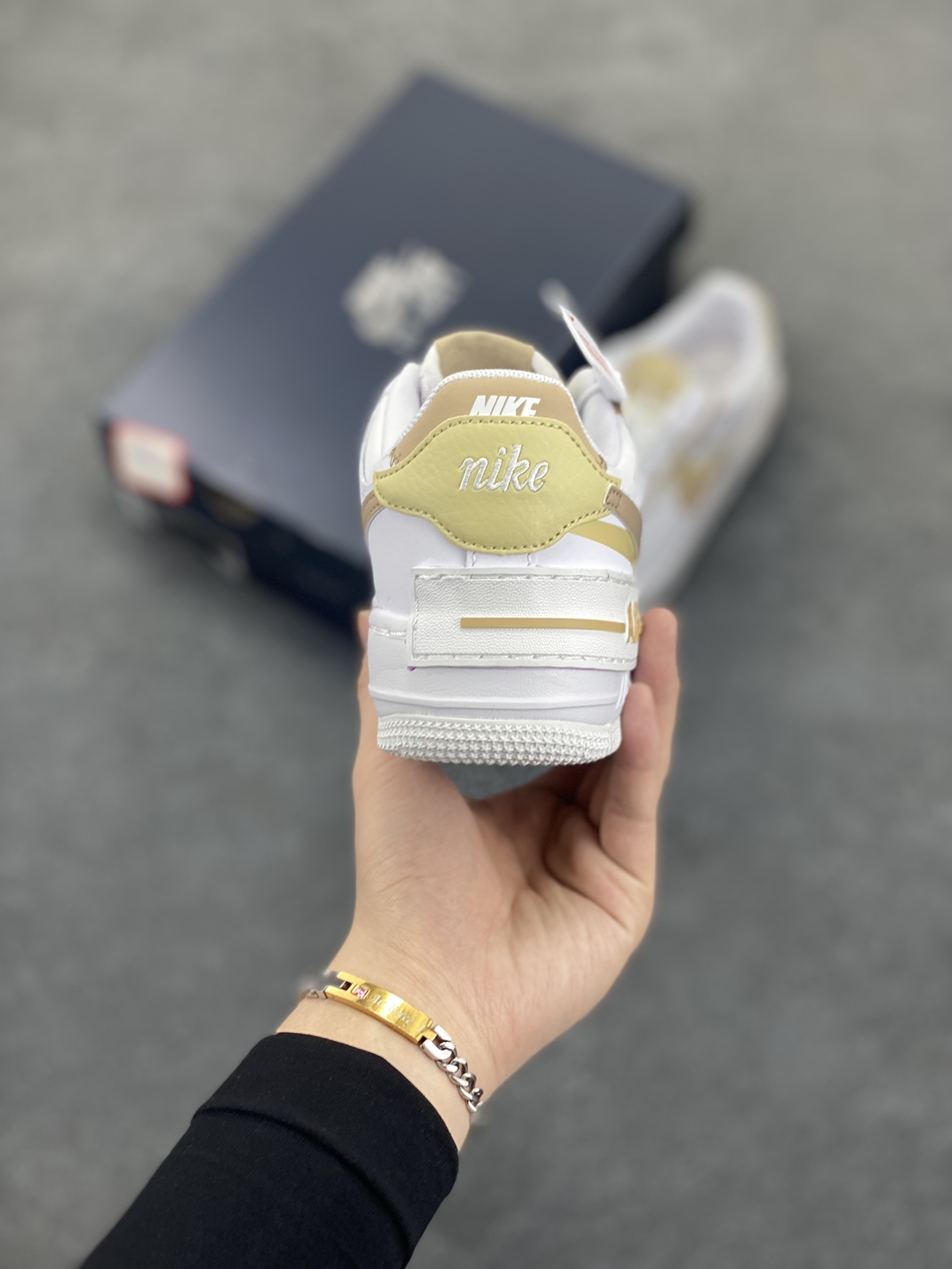 图片[4]-NK Air Force 1 Shadow 轻量增高低帮百搭板鞋\”拼接马卡龙\” 全新少女系解构主义设计双层轻量EVA发泡中底+防滑RB橡胶外圈底鞋底 原楦头原纸板 打造纯正空军版型 专注外贸渠道 全掌内置蜂窝气垫 原盒配件 原厂中底钢印、拉帮完美 货号：DZ1847-111 尺码：35.5 36 36.5 37.5 38 38.5 39 40-选品中心