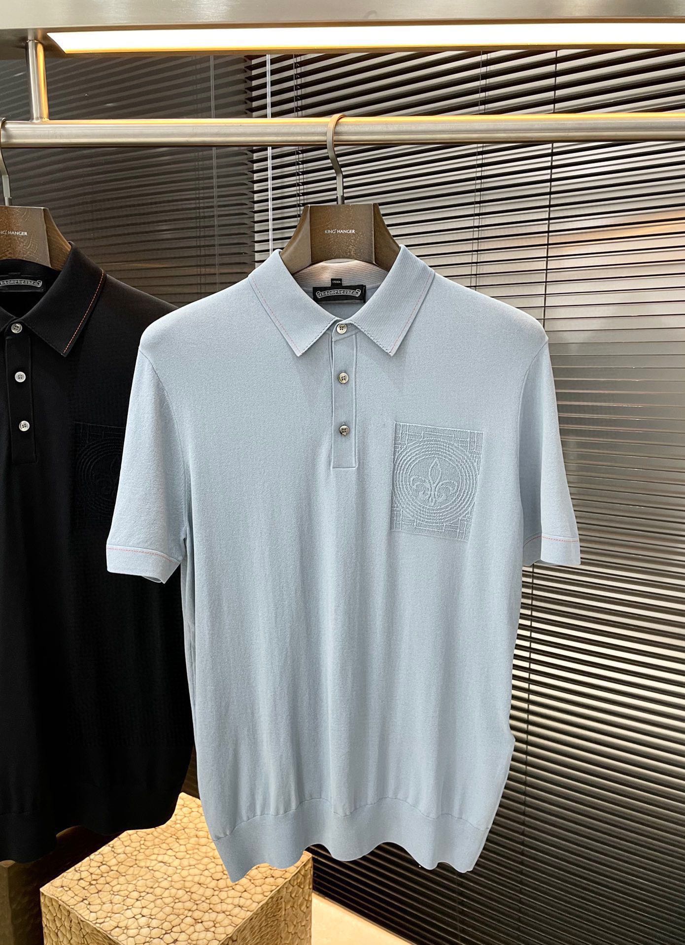 NO:140918,Chrome Hearts' latest spring and summer POLO short-sleeved sleeves, using the latest Yilit fabric, soft feel, soft and comfortable ingredients, classic design style, special customization, simple cutting and splicing, reflecting the extraordinary craftsmanship of workers, full of high-end and fashionable feeling!  The style is quite good at casual and versatile. Size M-3XL, chrome hearts, chrome hearts, T-shirt, alexander wang19860909Chrome Hearts（克罗心）春夏最新款POLO短袖,采用最新伊力特面料 手感柔软、成分柔软舒适 经典设计风格 特殊定制 简单的裁剪方式拼接,体现出工人不凡的工艺,高端时尚感十足！版型相当赞休闲百搭款.尺码M-3XL,,chrome hearts,chrome hearts,T-shirt,alexander wang,Men's clothing