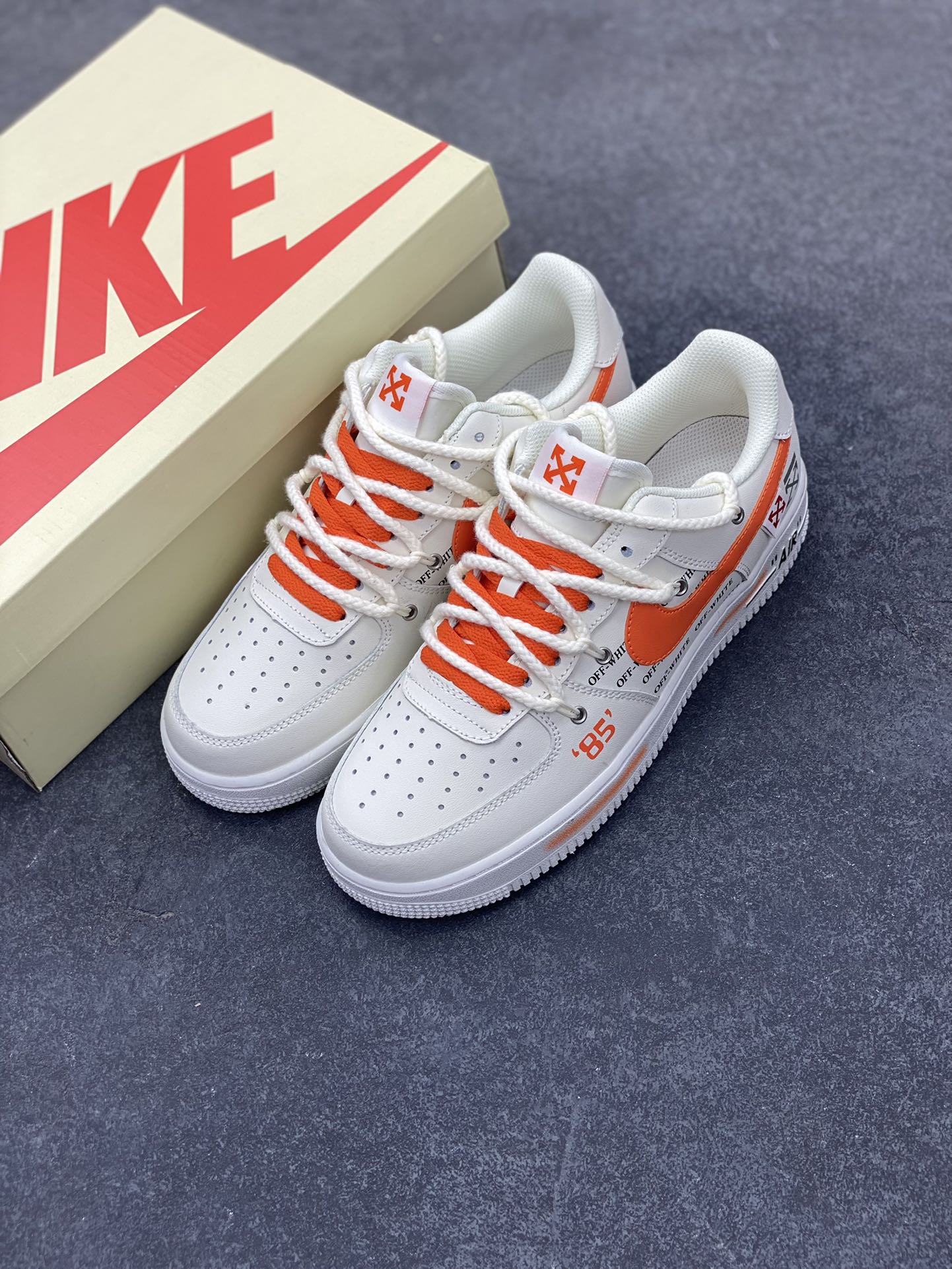 图片[8]-Nike Air Force 1 Low 07 x OFF-WHITE 原楦头原纸板 打造纯正低帮空军版型 专注外贸渠道 全掌内置蜂窝气垫 原盒配件 原厂中底钢印、拉帮完美 货号：TX-589622 尺码：36 36.5 37.5 38 38.5 39 40 40.5 41 42 42.5 43 44 44.5 45-选品中心