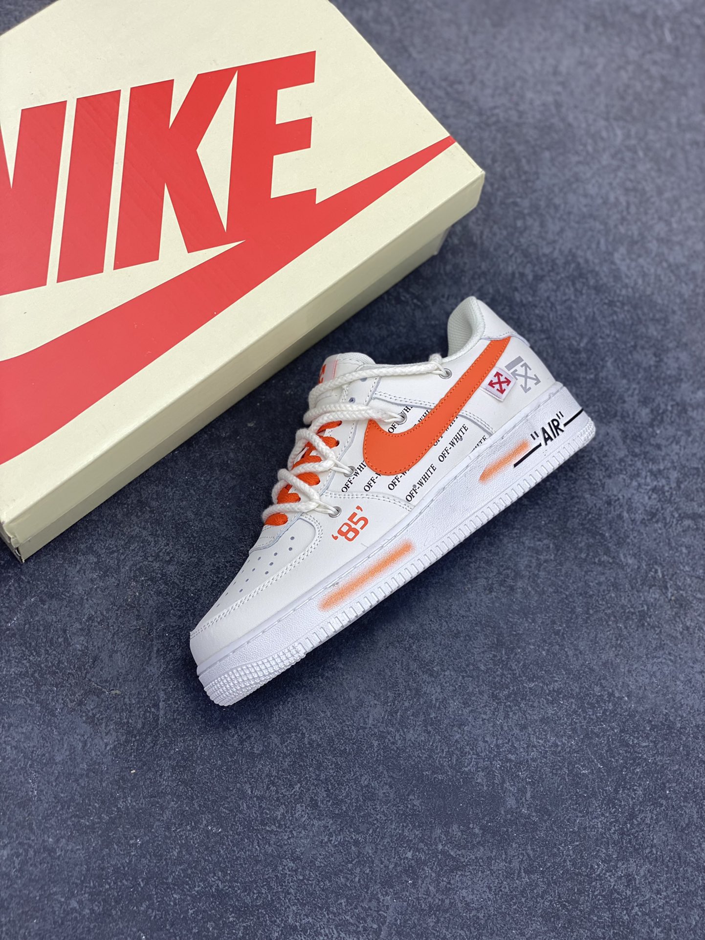 图片[7]-Nike Air Force 1 Low 07 x OFF-WHITE 原楦头原纸板 打造纯正低帮空军版型 专注外贸渠道 全掌内置蜂窝气垫 原盒配件 原厂中底钢印、拉帮完美 货号：TX-589622 尺码：36 36.5 37.5 38 38.5 39 40 40.5 41 42 42.5 43 44 44.5 45-选品中心