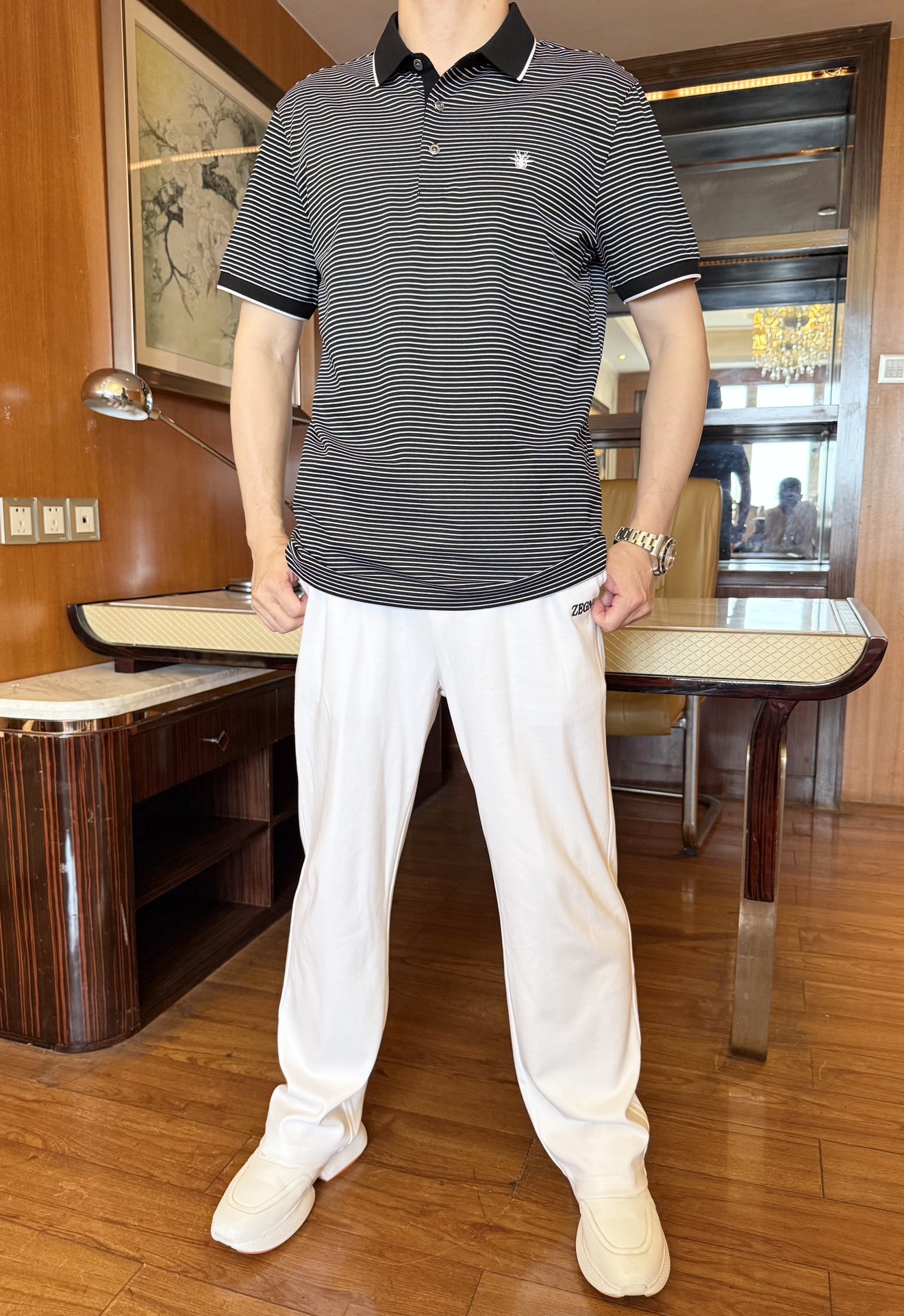 NO:140760,Dior-2025 counter latest hot-selling Polo, London counter hot-selling items!  Selected Italian imported fine cotton fabrics with the latest designs, brand embroidery on the chest and striped design to show taste, business and casual boutique. Size: 48-56 (model 173/130 wears 48 sizes, with Hong Kong Lane Crawford gift box packaging), dior, alexander wang19860909迪奥-2025专柜最新爆款Polo出货 伦敦专柜热销单品！精选意大利进口精棉面料搭配最新的设计,胸口的品牌刺绣搭配条纹设计彰显品味 商务休闲精品.尺码:48-56（模特173/130穿48码,配香港连卡佛礼盒包装）,,dior,alexander wang,Men's clothing