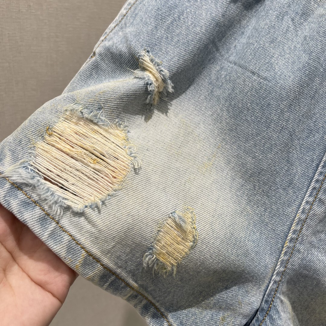 “High-End Women’s Clothing: Summer New Broken Jeans with High Waist Design” - 图片 5