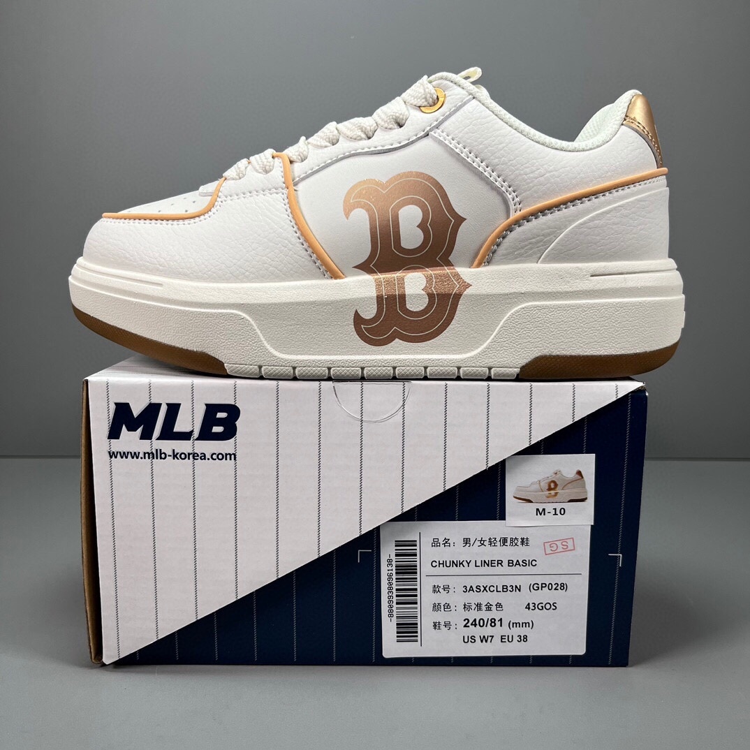 🈴福利特价
MLB Chunky Liner Basic 复古印花学长鞋系列低帮轻量增高厚底百搭休闲运动
