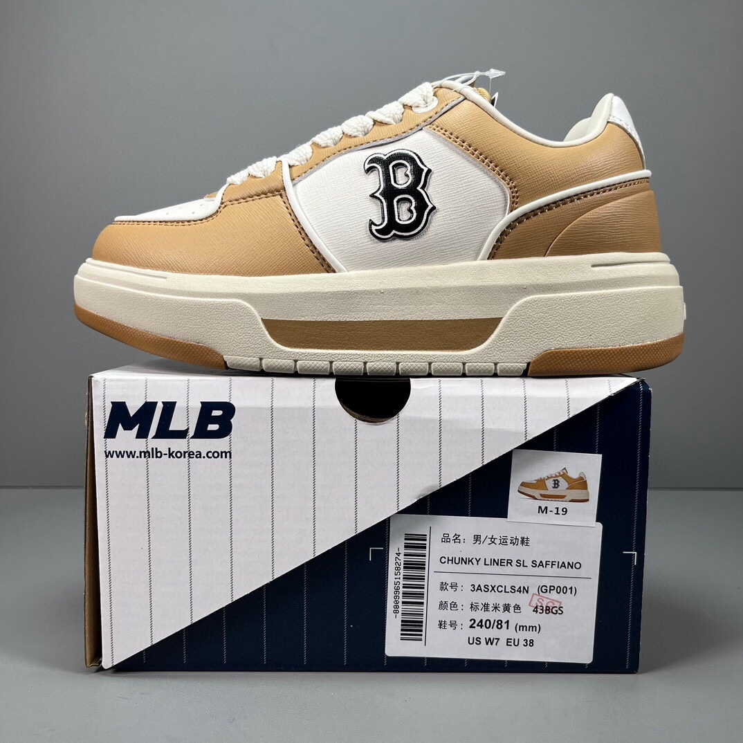 🈴福利特价
MLB Chunky Liner Basic 复古印花学长鞋系列低帮轻量增高厚底百搭休闲运动