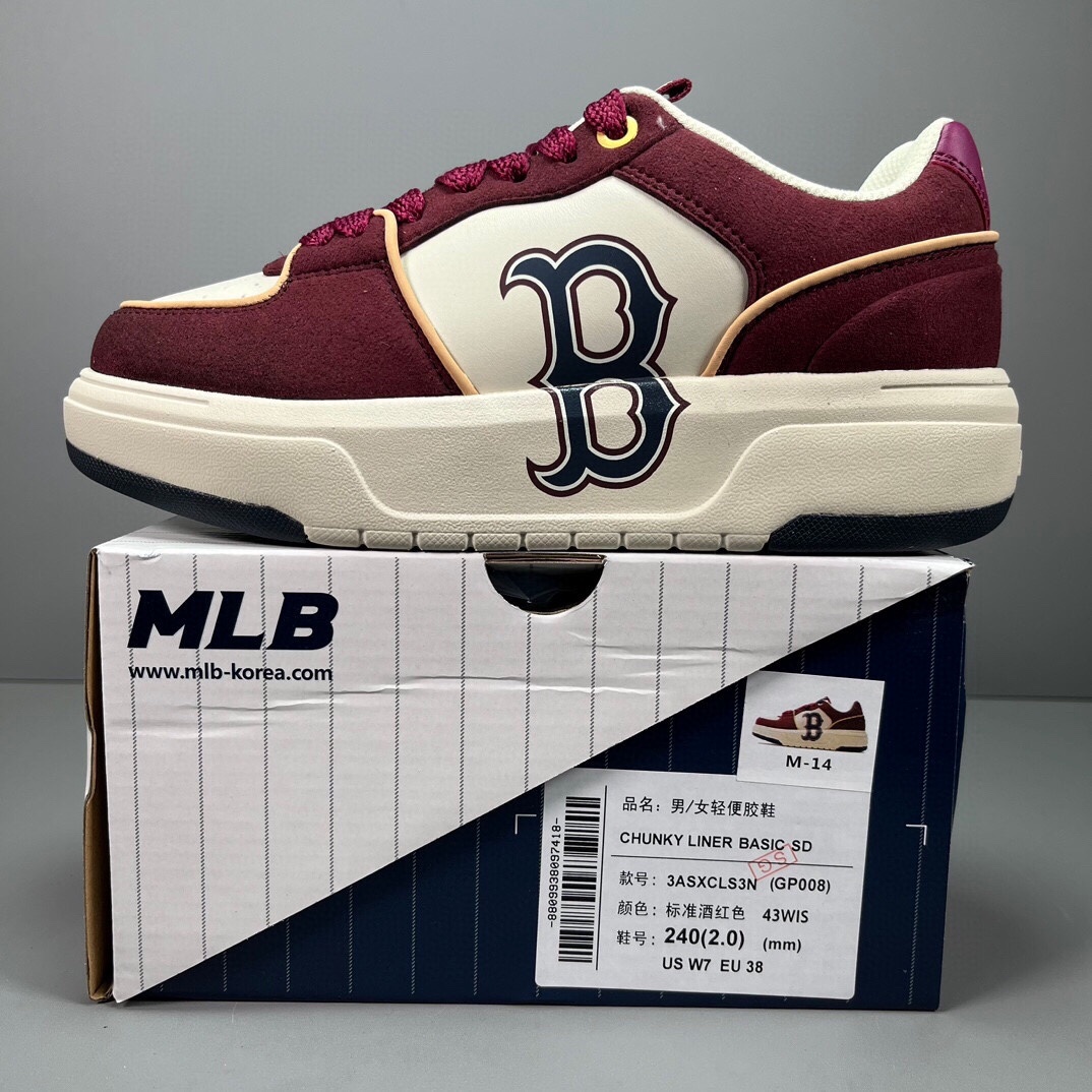 🈴福利特价
MLB Chunky Liner Basic 复古印花学长鞋系列低帮轻量增高厚底百搭休闲运动
