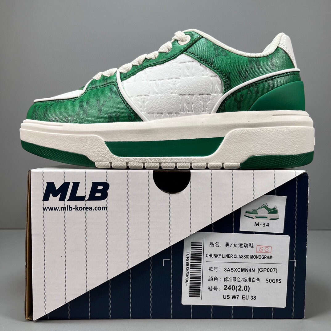 🈴福利特价
MLB Chunky Liner Basic 复古印花学长鞋系列低帮轻量增高厚底百搭休闲运动