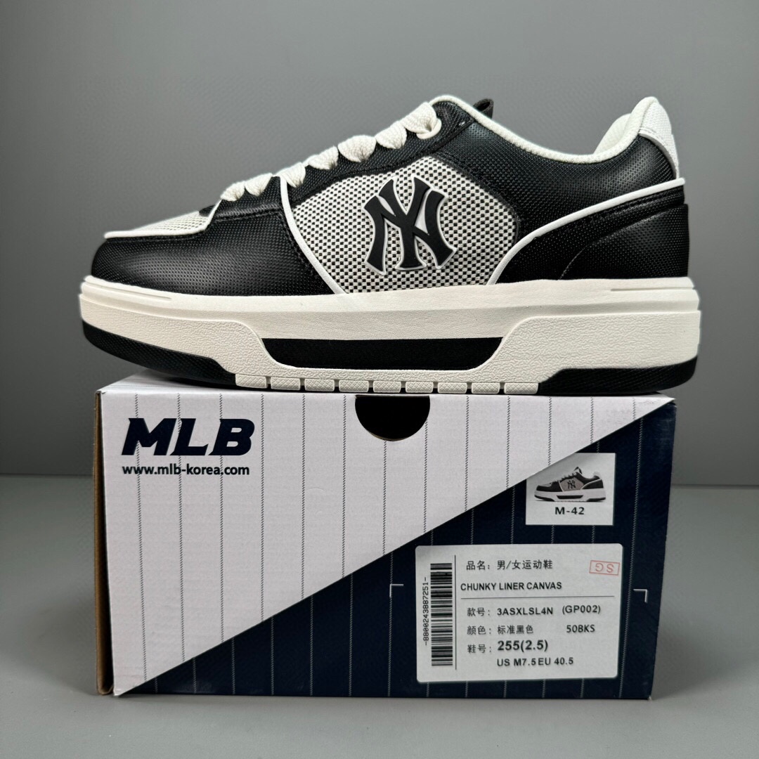 🈴福利特价
MLB Chunky Liner Basic 复古印花学长鞋系列低帮轻量增高厚底百搭休闲运动
