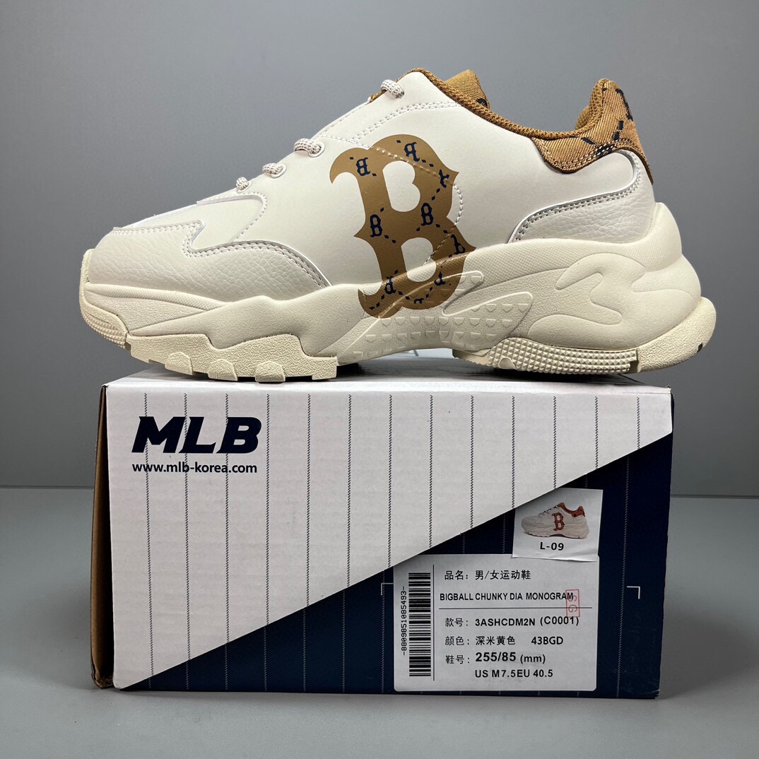 🈴福利特价
 网红爆款 韩国出口订单 MLB Chunky Liner低帮休闲运动鞋  原厂防伪吊牌 合