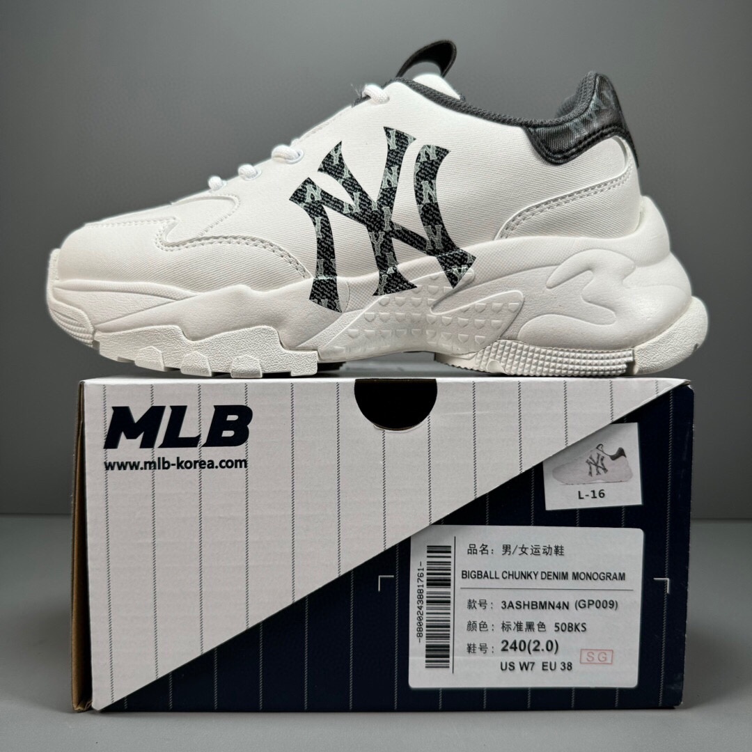 🈴福利特价
 网红爆款 韩国出口订单 MLB Chunky Liner低帮休闲运动鞋  原厂防伪吊牌 合