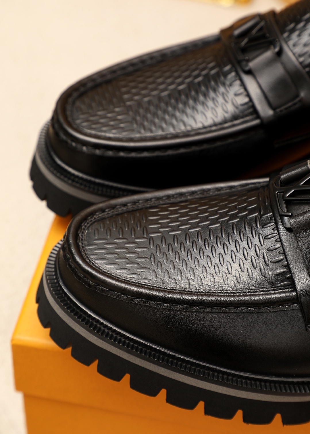 Louis Vuitton Leather Loafers for Men - Embossed Calfskin, Luxurious Hardware 8 i1744682816 9638 0