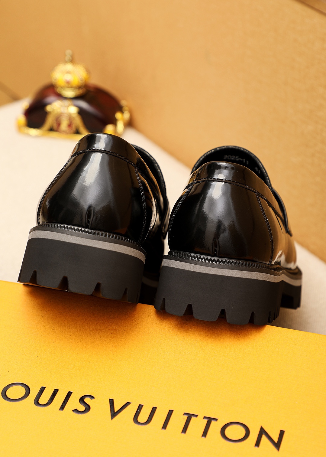 Louis Vuitton Leather Loafers with Embossed Checkered Pattern and Lug Sole 9 i1744683717 1598 7