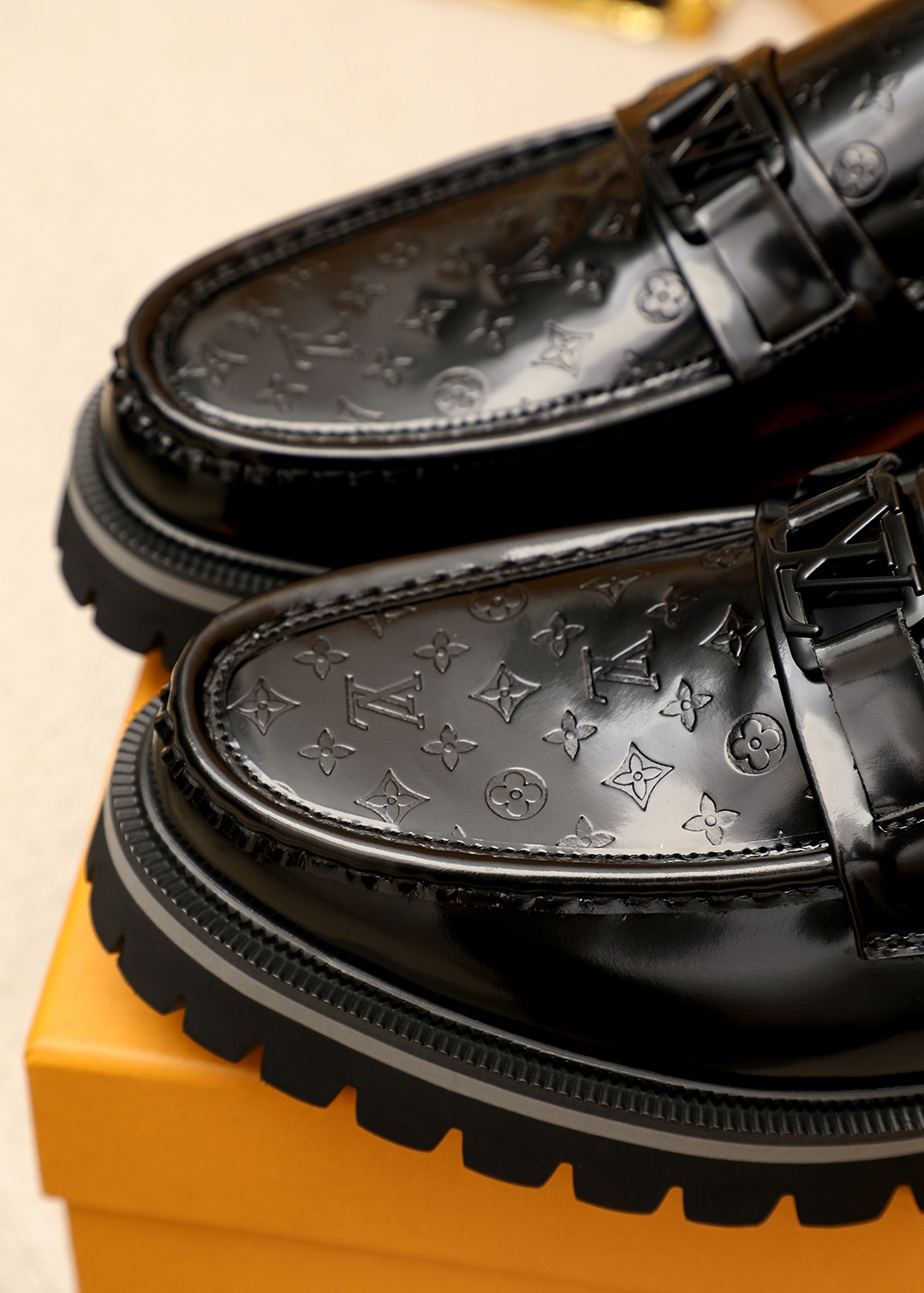 Louis Vuitton Men's Leather Loafers with Embossed Detailing - Available in 4 Colors 8 i1744683901 2312 6