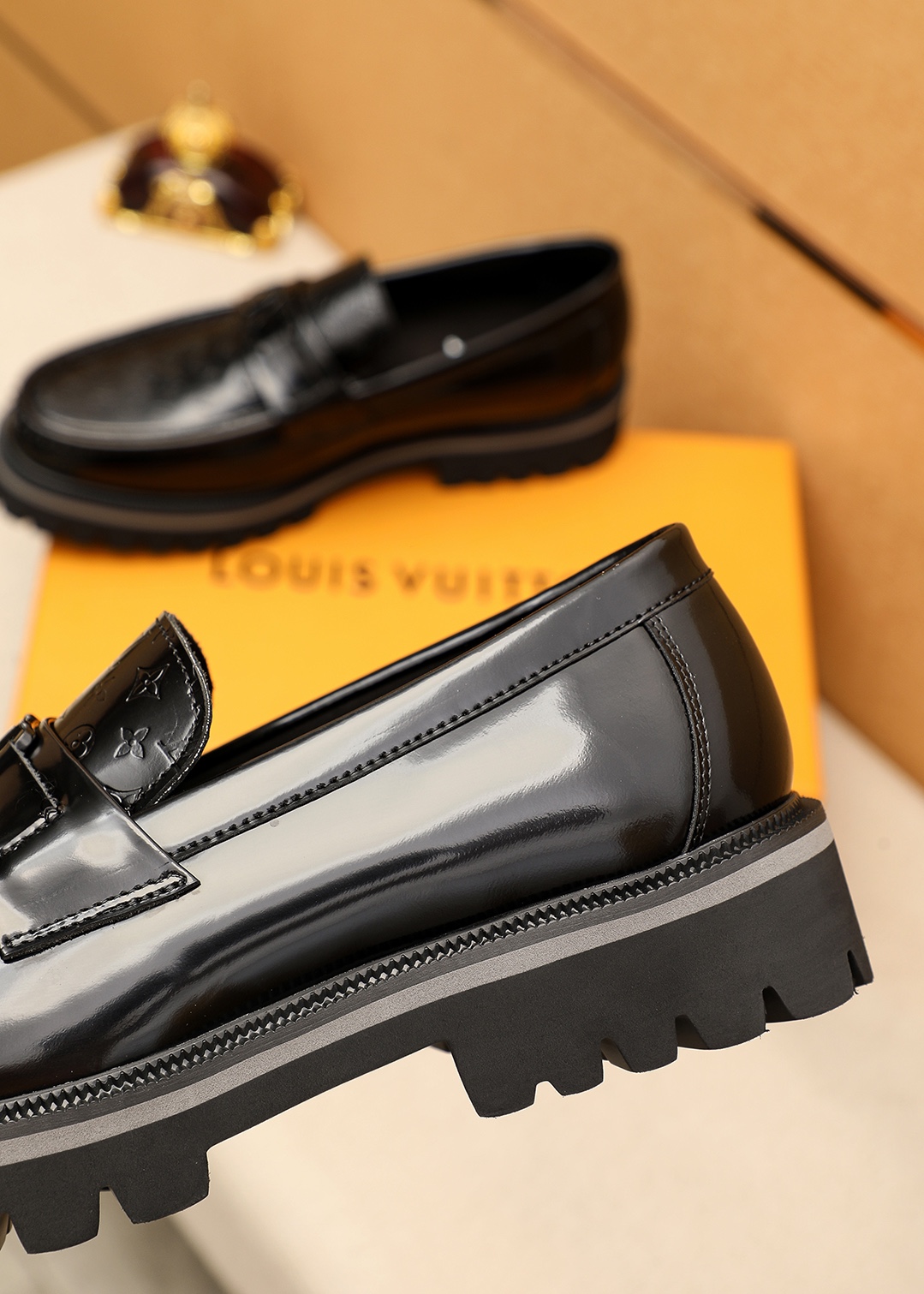 Louis Vuitton Men's Leather Loafers with Embossed Detailing - Available in 4 Colors 7 i1744683901 7594 5