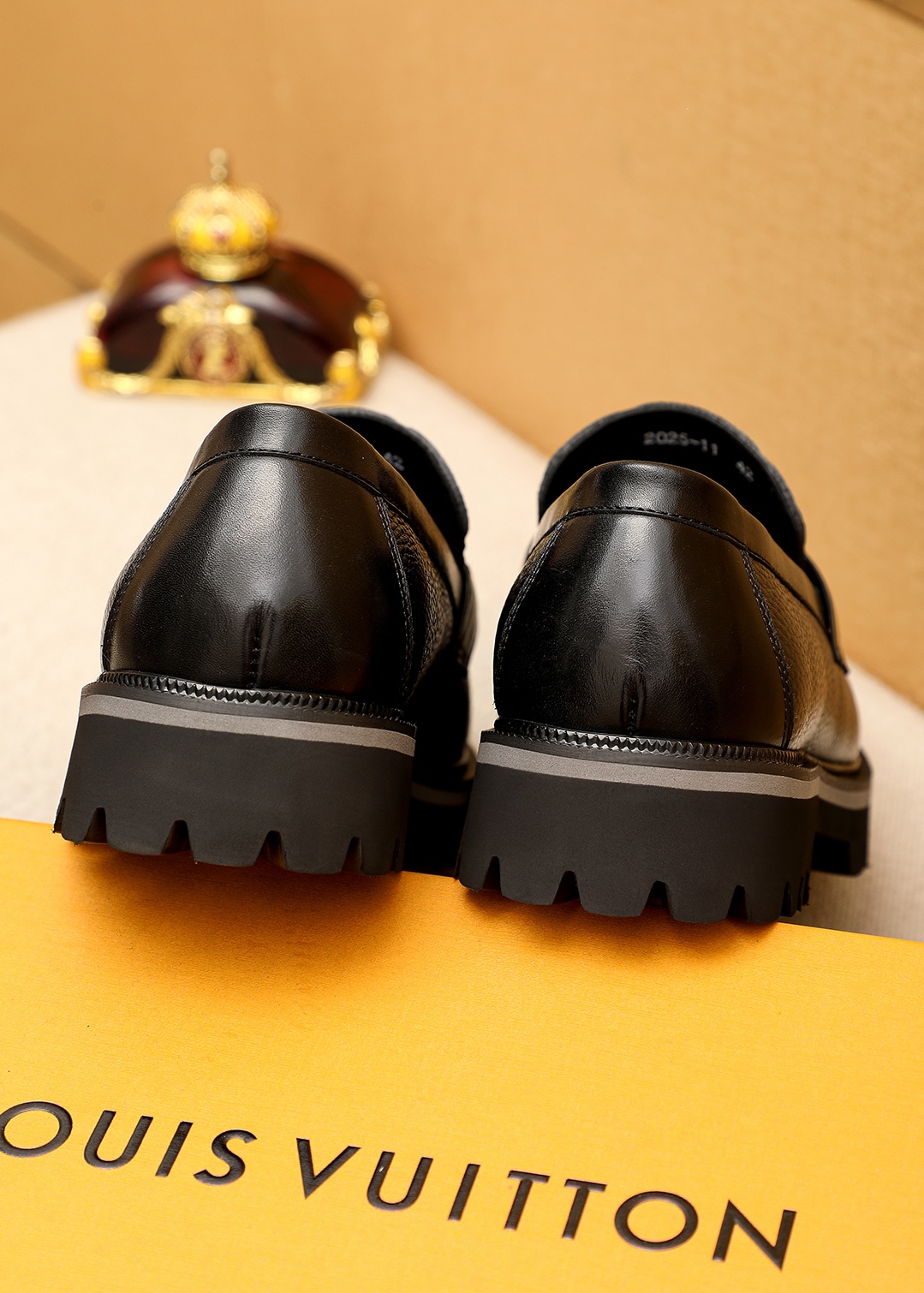 Louis Vuitton Men's Leather Loafers with Embossed Detailing - Black, Sizes 38-44 9 i1744685007 642 7