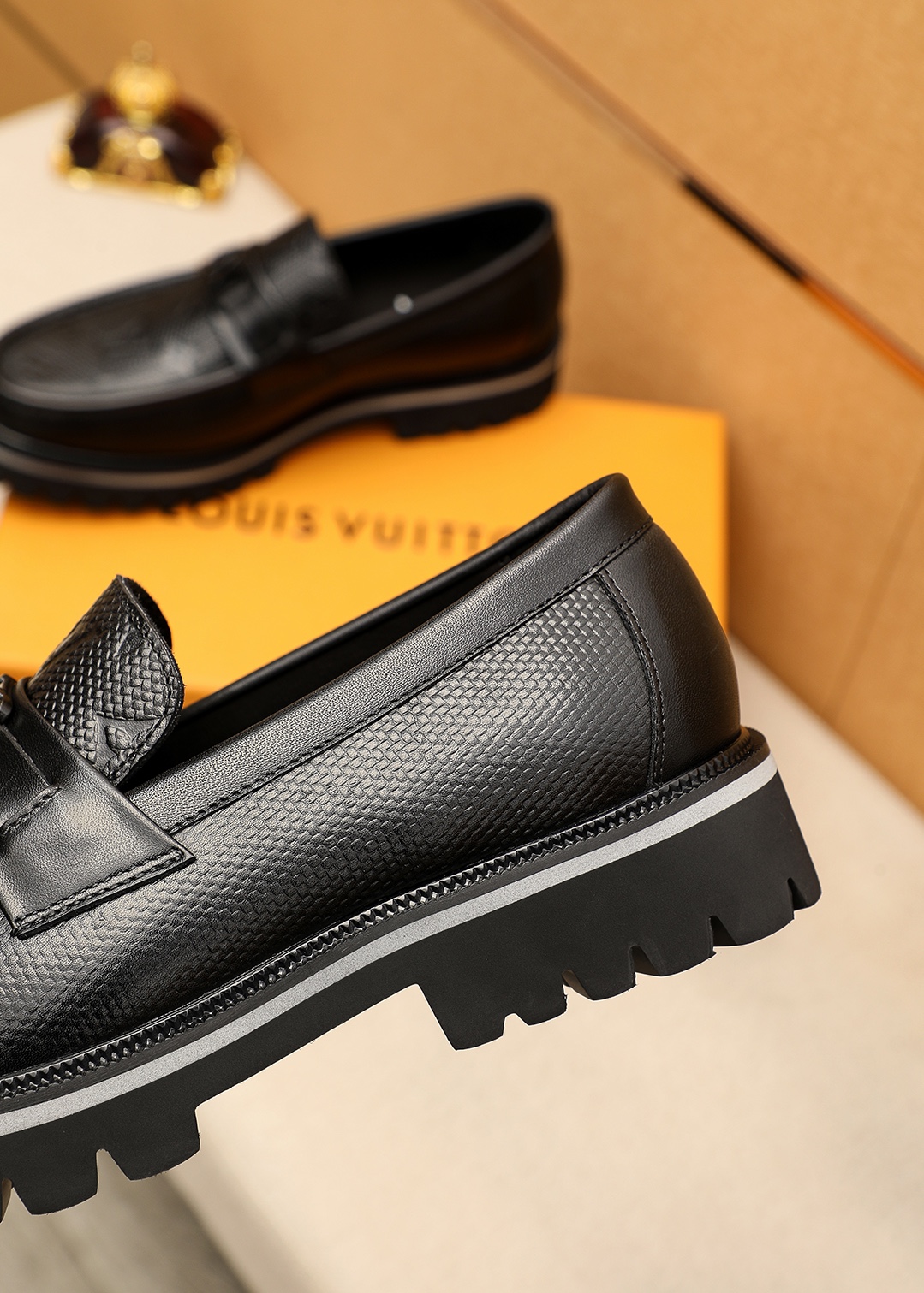 Louis Vuitton Men's Leather Loafers with Embossed Detailing-Sizes 38-44 8 i1744689046 8371 6