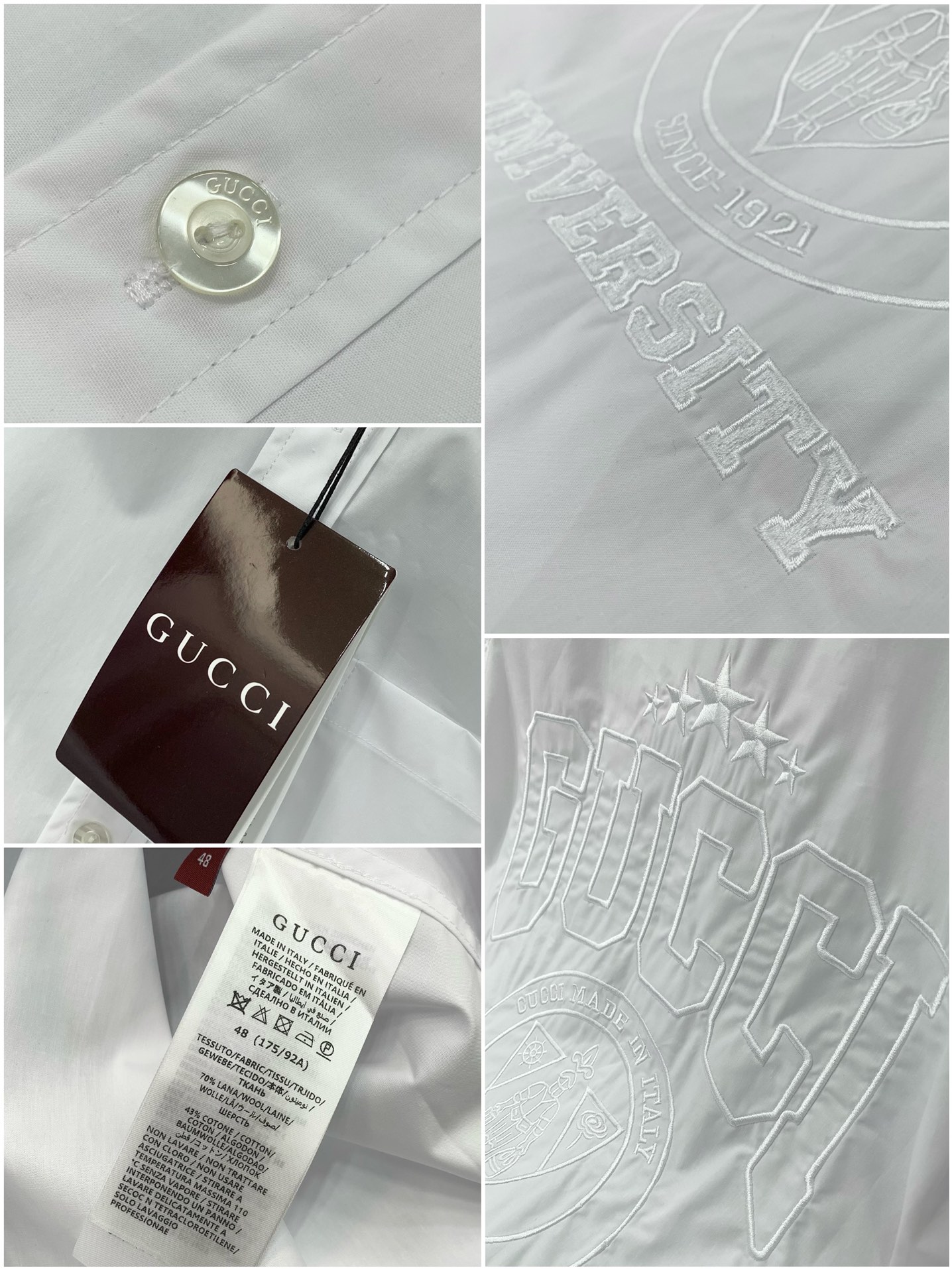 ，Gucci 古驰，2025春季最新款，专柜同步有售，原单狠货，时尚休闲长袖衬衫，上身很有特点！吸睛而有