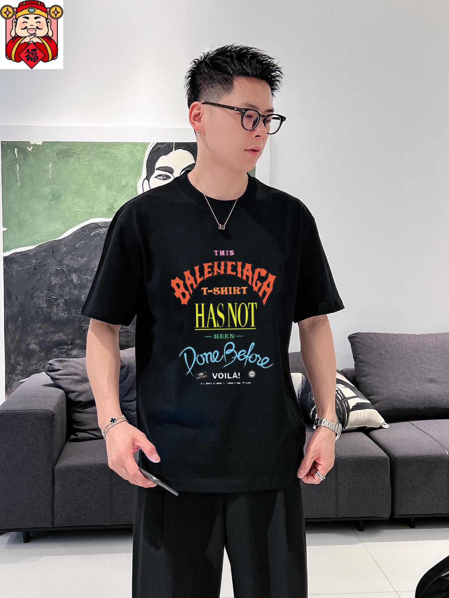 Balenciaga 品牌【BALENCIAGA 巴黎世家】(胖子福音) 男士休闲短袖T恤