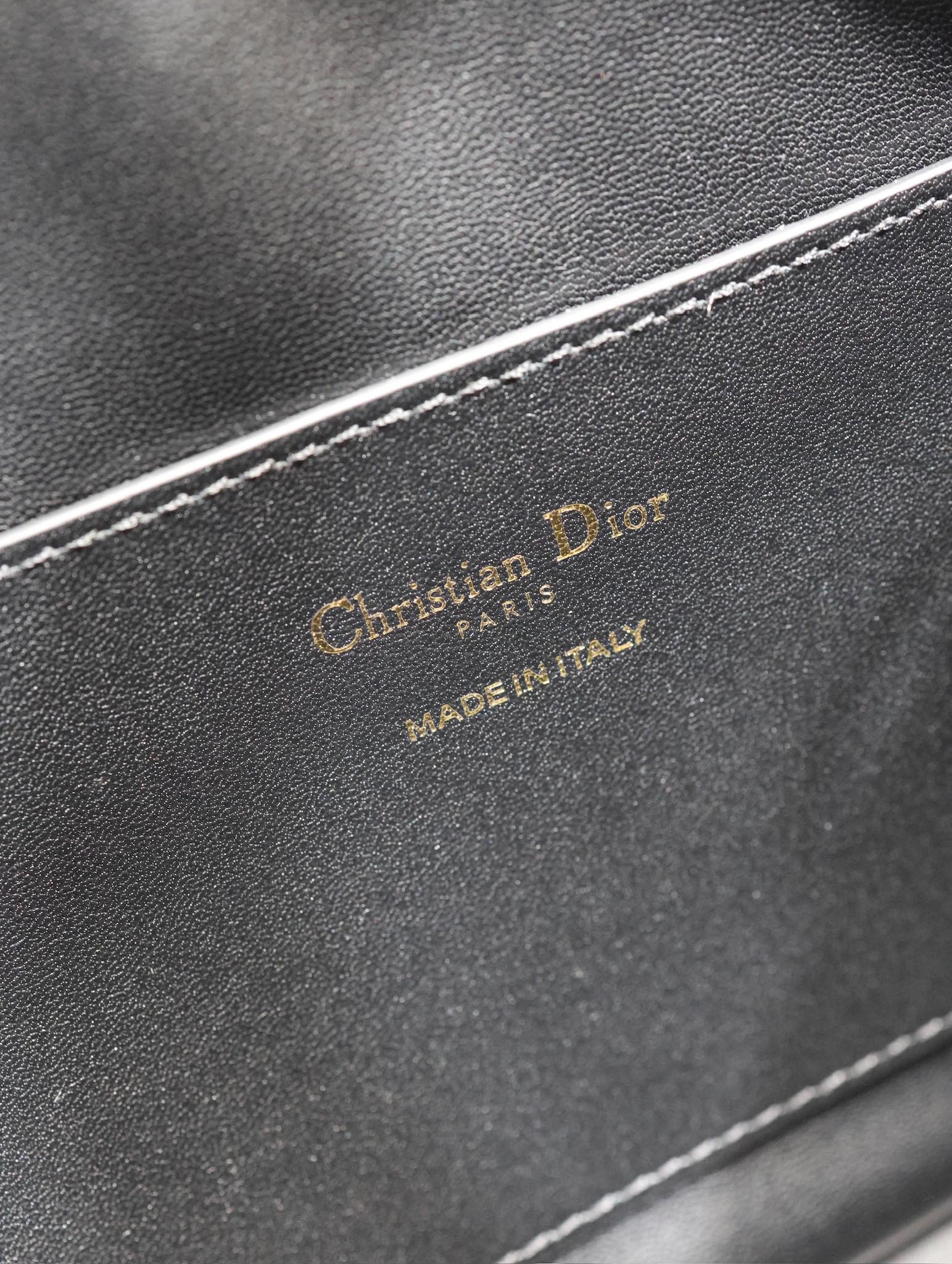 Dior Small Signature Bucket Bag, Black Calfskin with Tonal Grained Detailing 9 i1744789556 3288 7