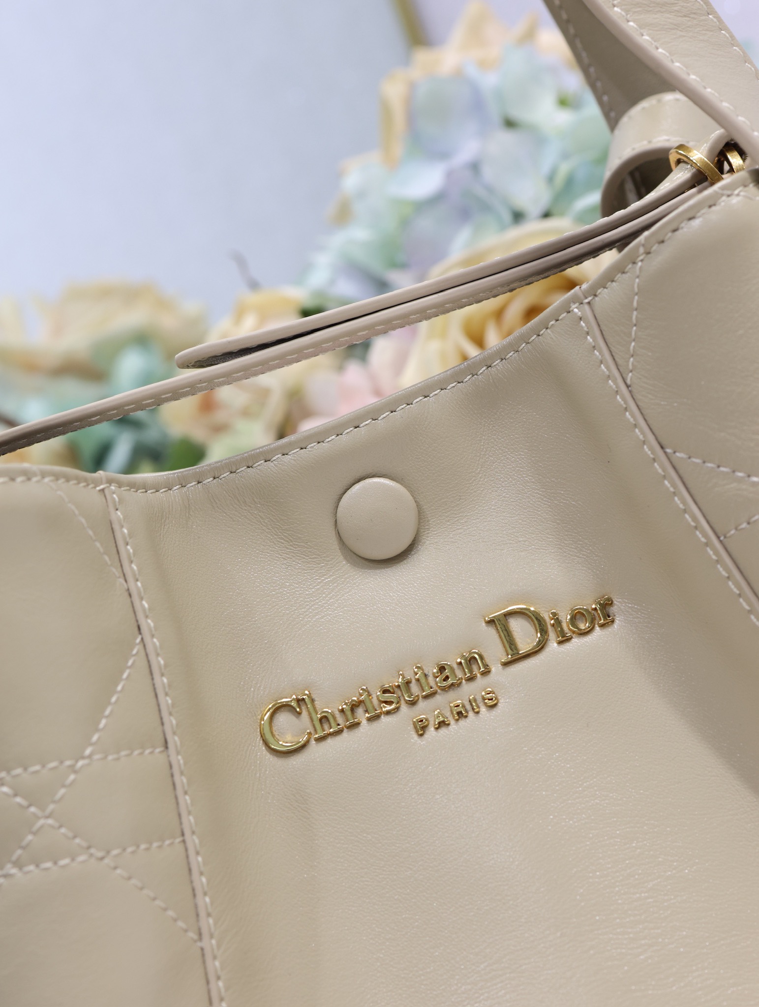 Dior Signature Small Bucket Bag in Light Almond Grained Calfskin Leather 3 i1744790909 9195 2