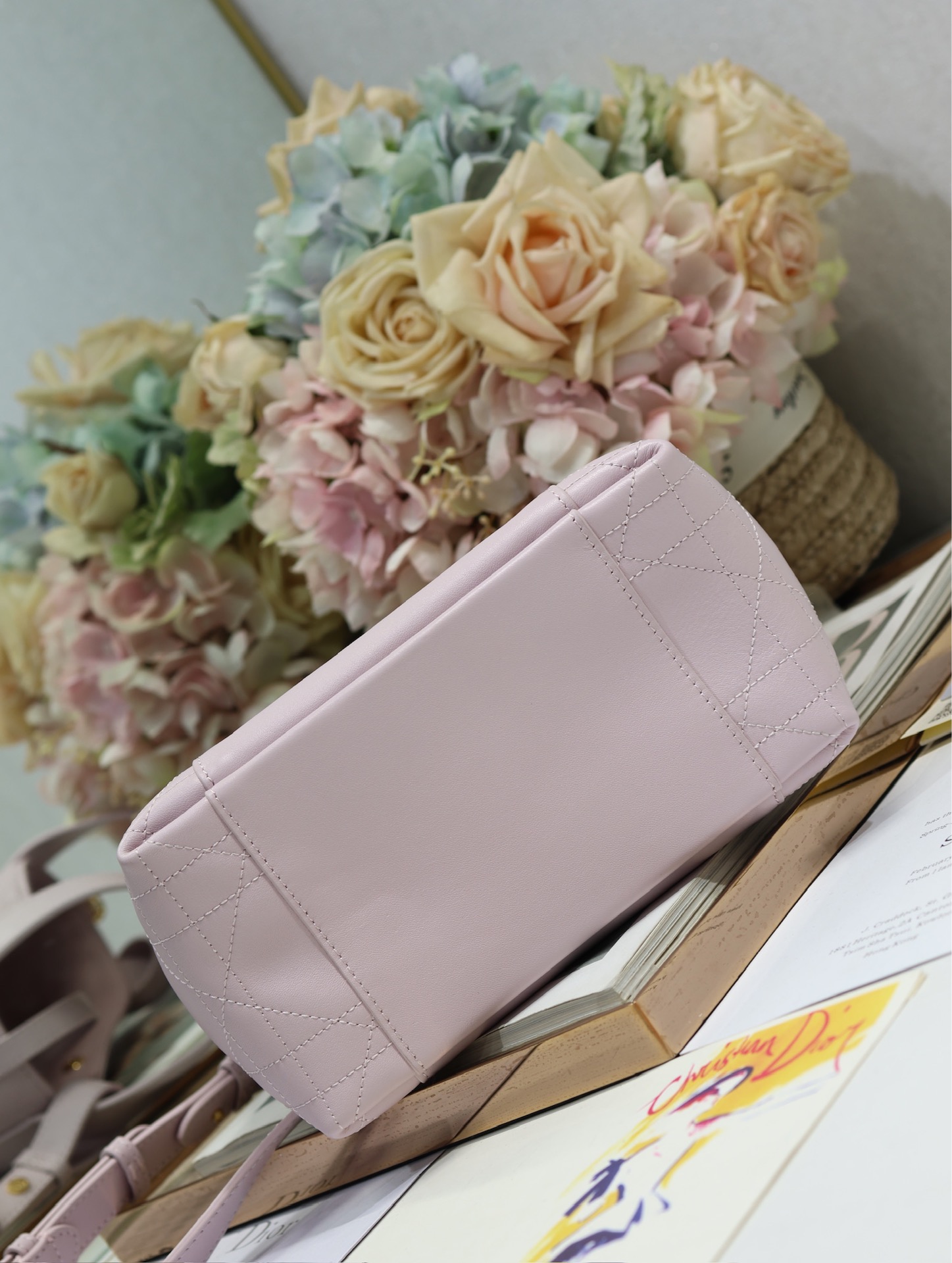 Dior Signature Bucket Bag Small Pink Leather Handbag Crossbody for Women 8 i1744796371 4486 6