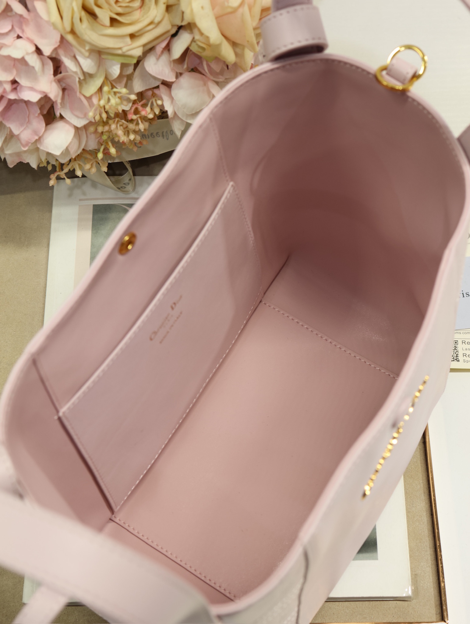 Christian Dior Signature Medium Bucket Bag Pink Calfskin Leather Handbag 8 i1744798364 1560 7