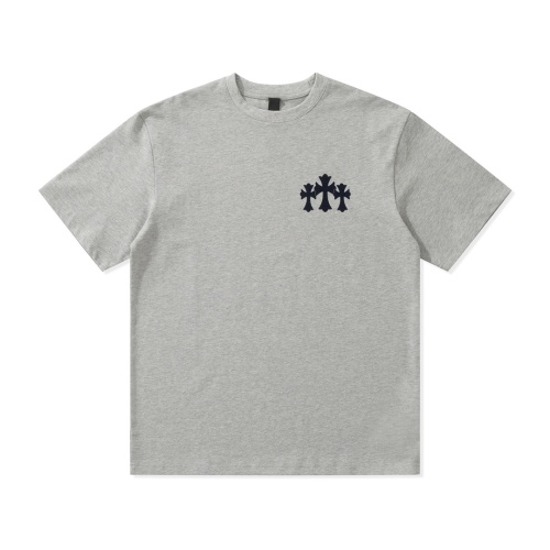 CH25 Grey Flocked Short Sleeve T-Shirt, 200g Cotton, Loose Fit, S-M-L 1 CH25 Grey Flocked Short Sleeve T-Shirt, 200g Cotton, Loose Fit, S-M-L