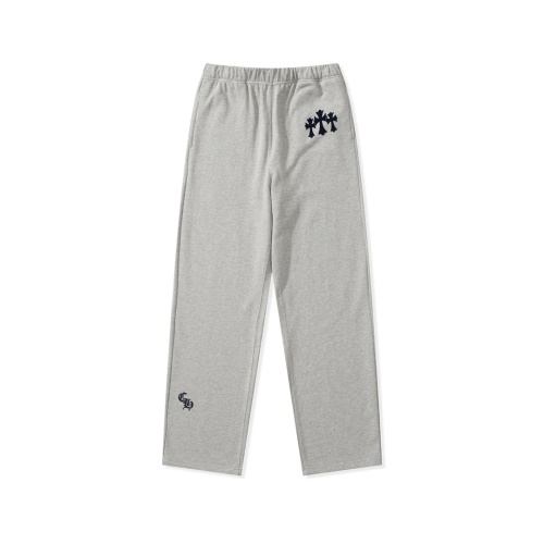 CH25 Spring/Summer Grey Sweatpants with Velvet Flocking, Straight Loose Fit 1 CH25 Spring/Summer Grey Sweatpants with Velvet Flocking, Straight Loose Fit